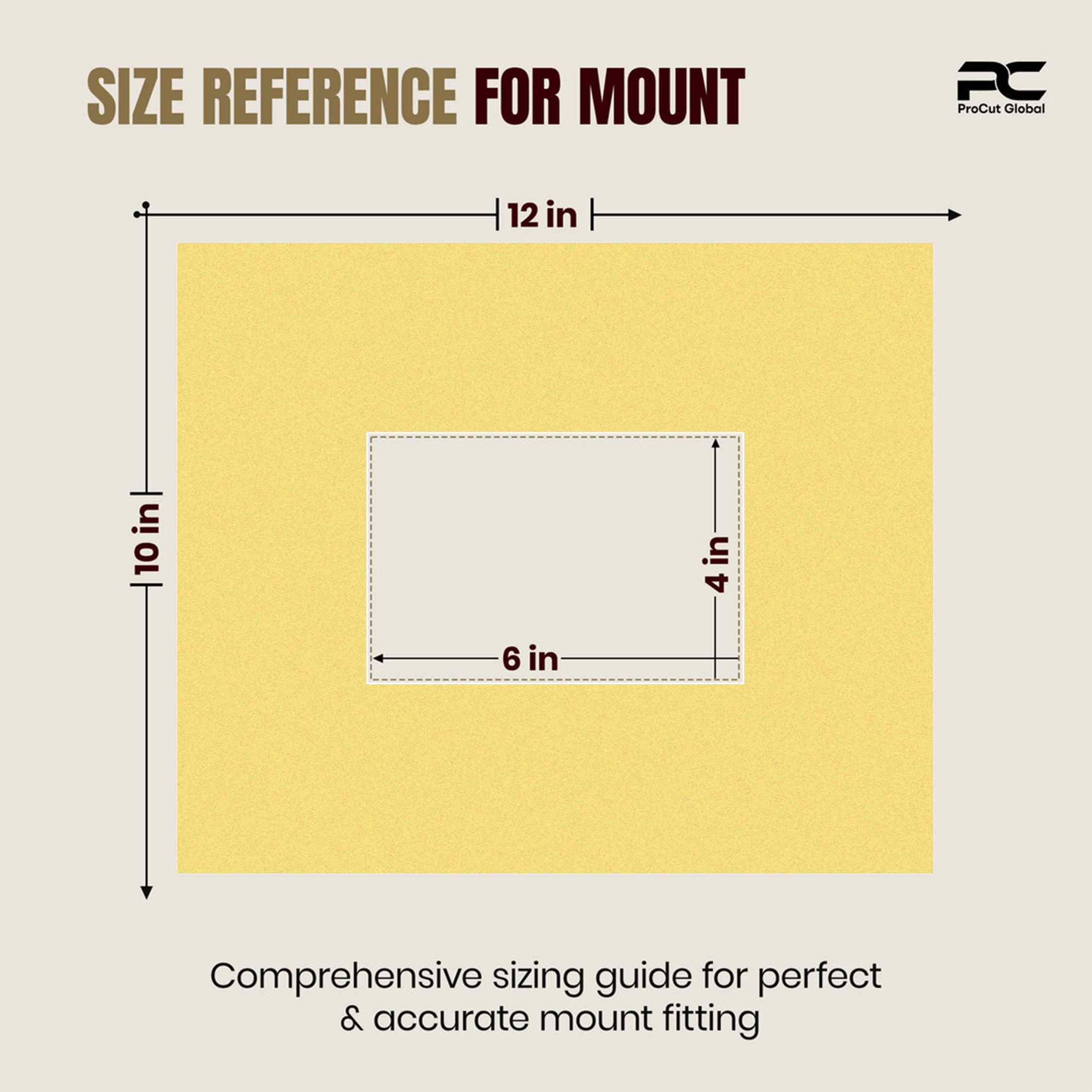 Primrose 12x10" Picture Mount With 6x4" Aperture | Acid-Free Picture Mount Board thumbnail 2
