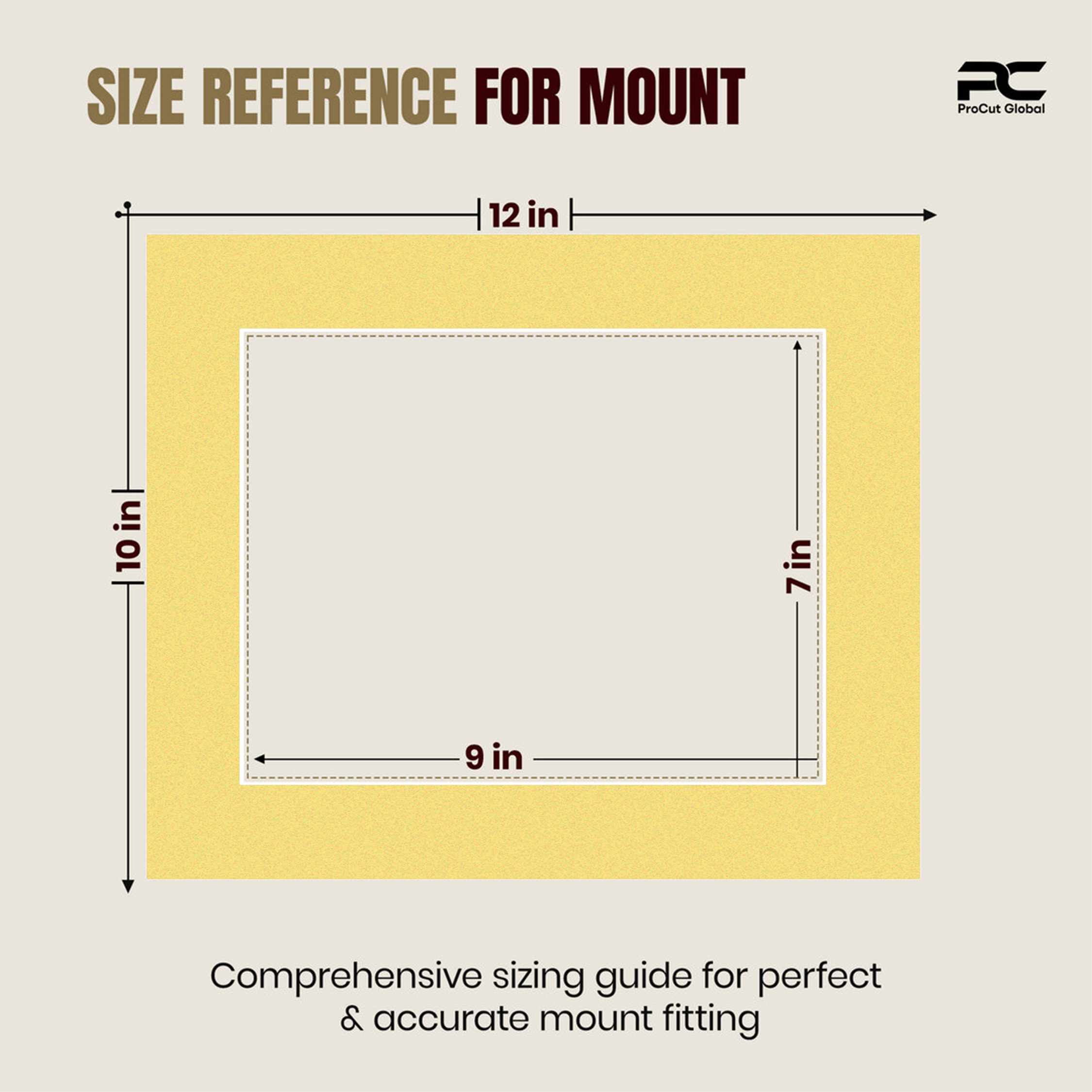 Primrose 12x10" Picture Mount With 9x7" Aperture | Acid-Free Picture Mount Board thumbnail 2