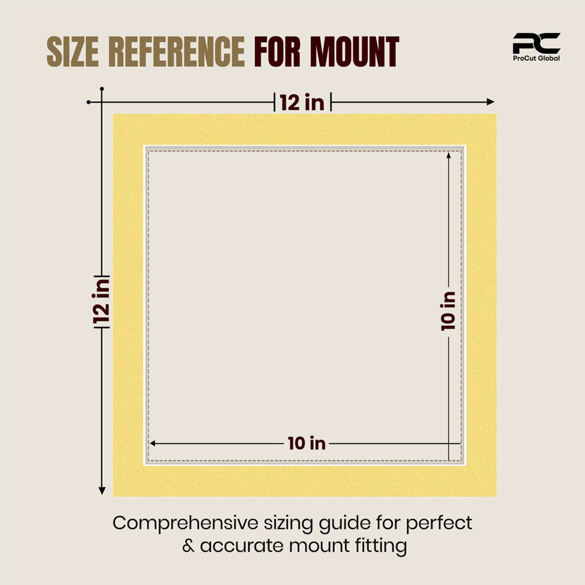 Primrose 12x12" Picture Mount With 10x10" Aperture | Acid-Free Mat Board For Picture Frames thumbnail 2
