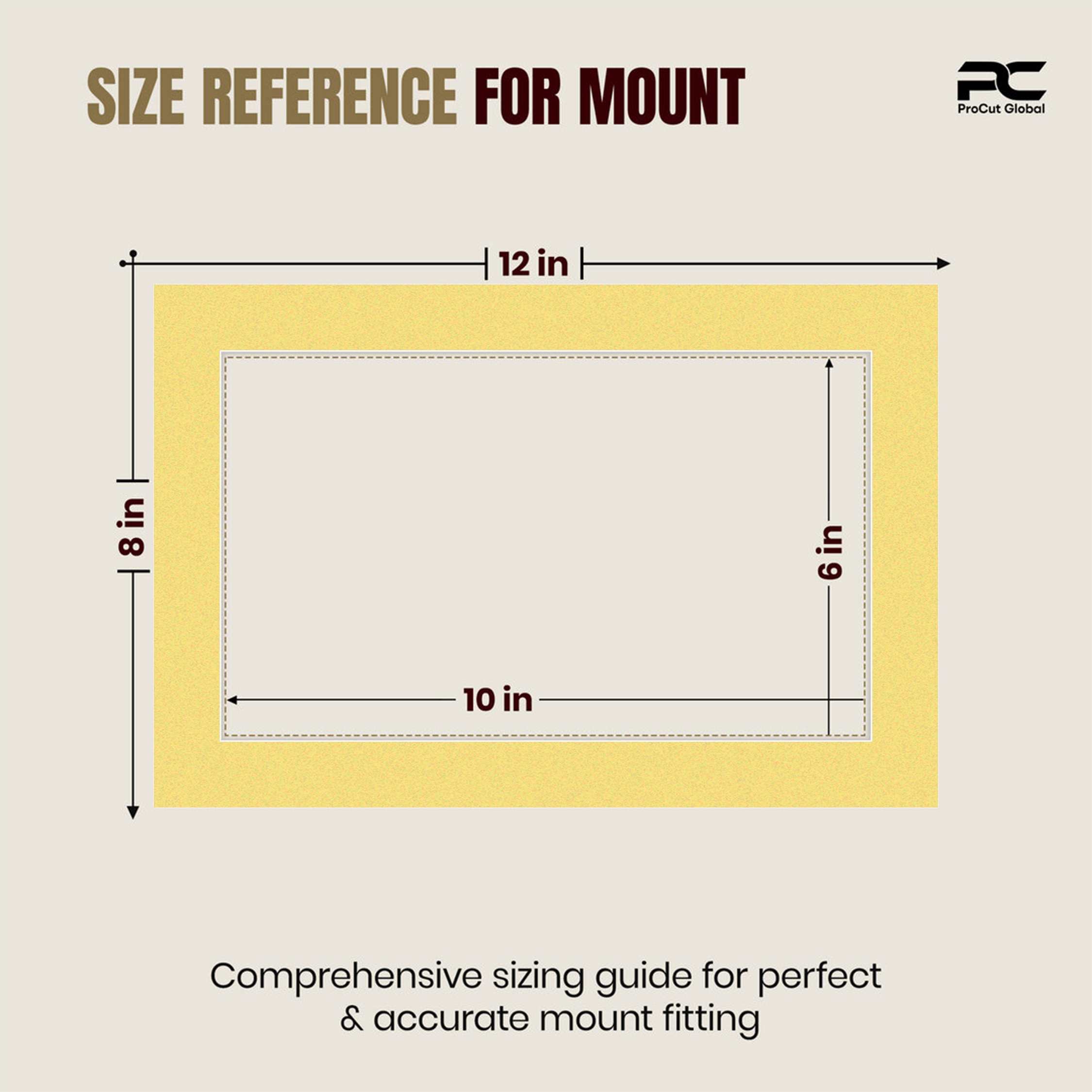 Primrose 12x8" Picture Mount With 10x6" Aperture | Acid-Free Picture Mount Board thumbnail 2