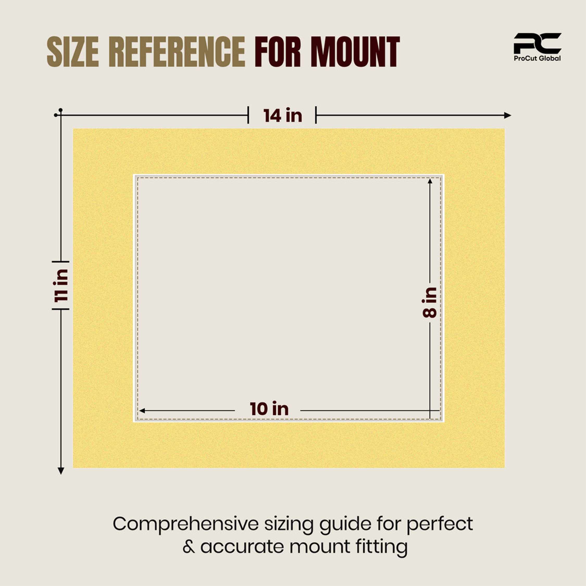 Primrose 14x11" Picture Mount With 10x8" Aperture | Acid-Free Mat Board For Photos & Artwork thumbnail 2