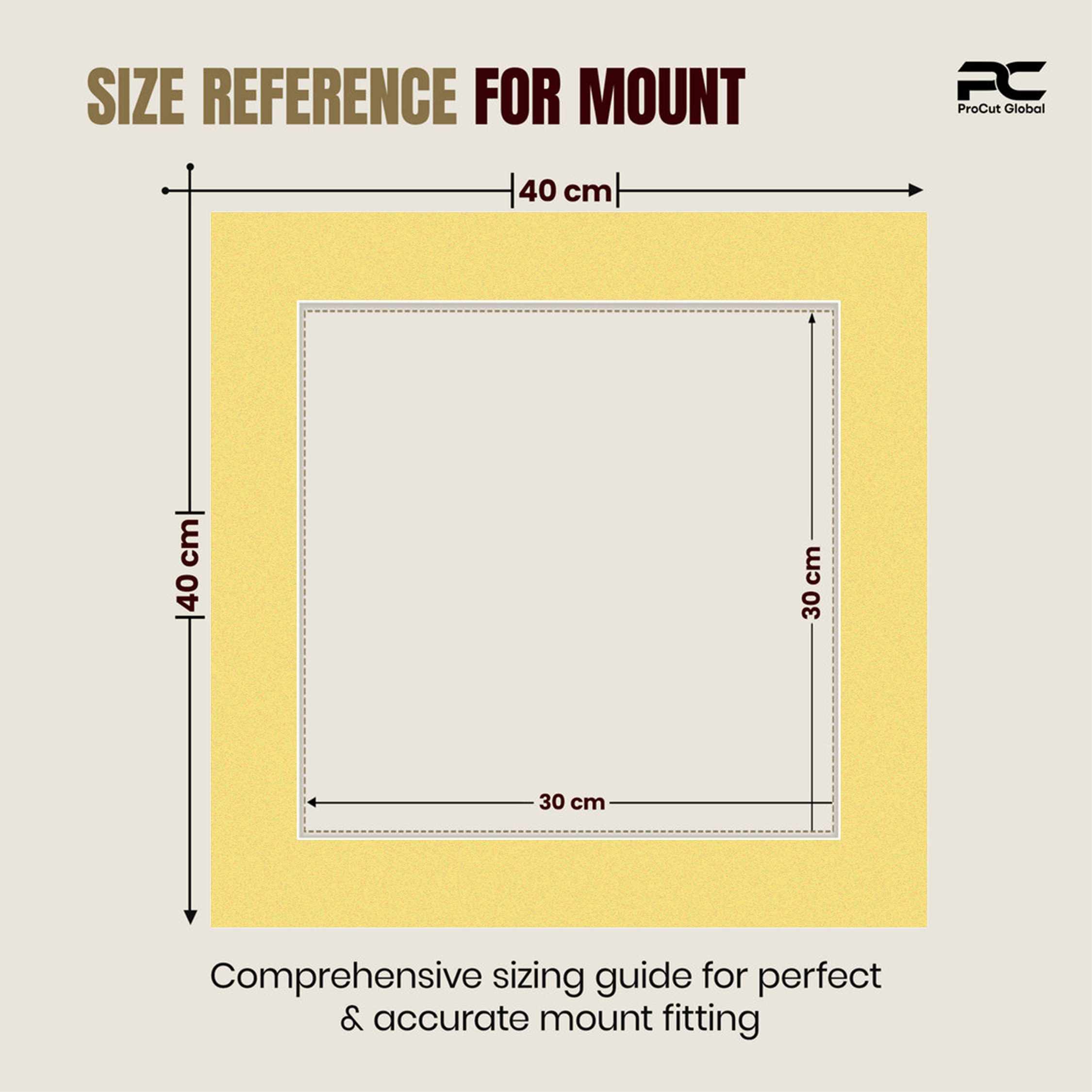 Primrose 40x40cm Picture Mount With 30x30cm Aperture | Acid-Free Mat Board For Picture Frames thumbnail 2
