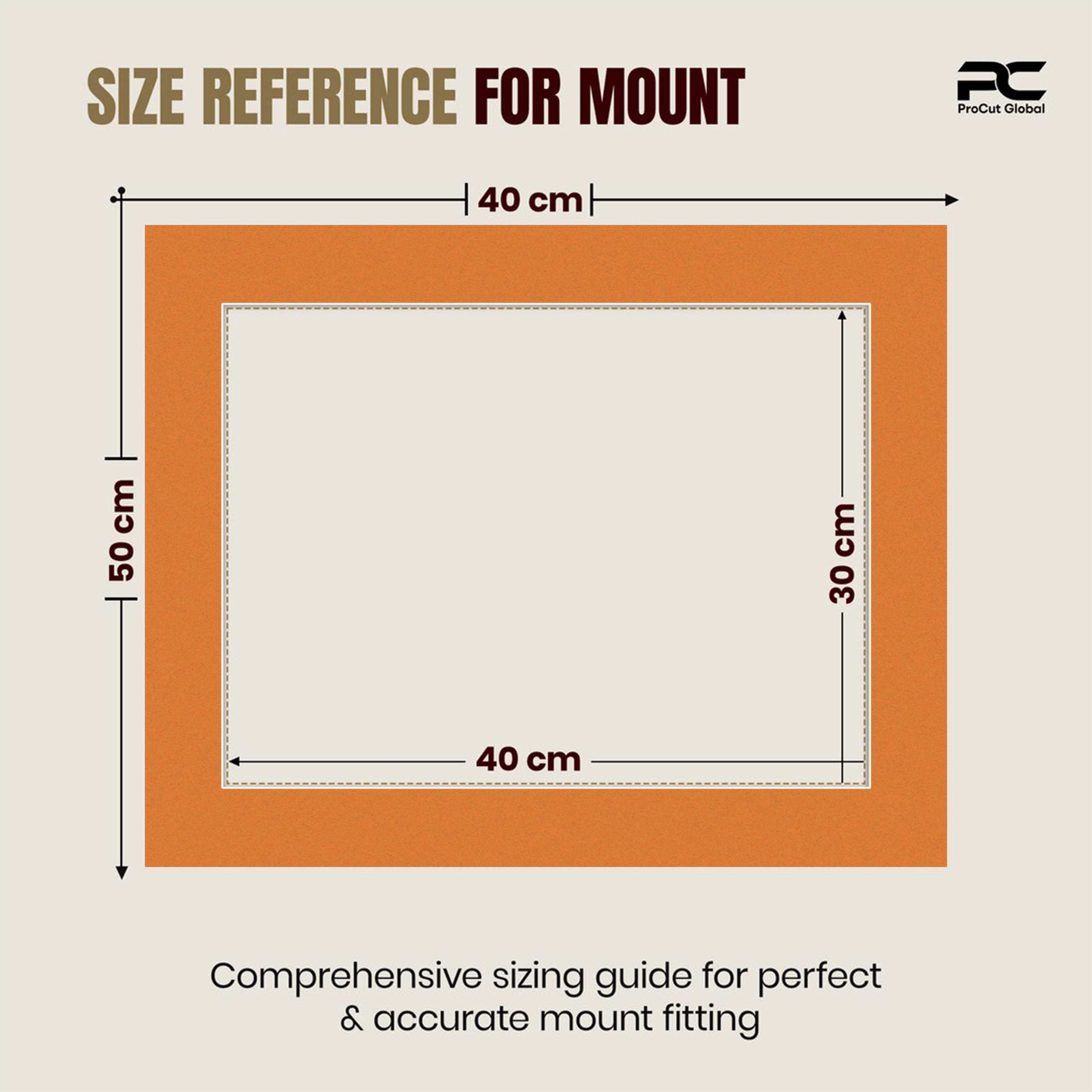 Burnt Orange 50x40cm Picture Mount With 40x30cm Aperture | Acid-Free Picture Mount Board thumbnail 2
