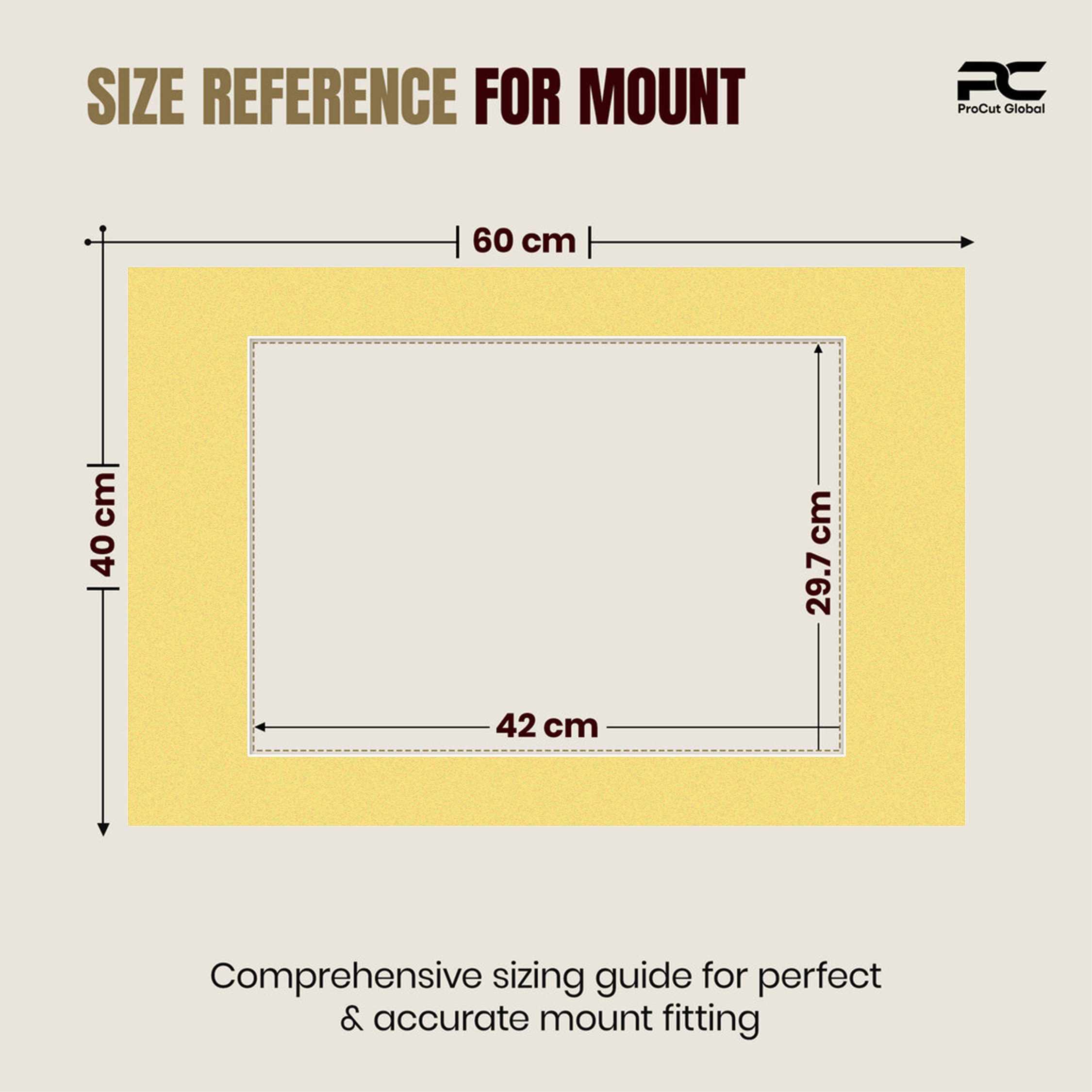 Primrose 60x40cm Picture Mount With A3 Aperture | Acid-Free Picture Mount Board thumbnail 2
