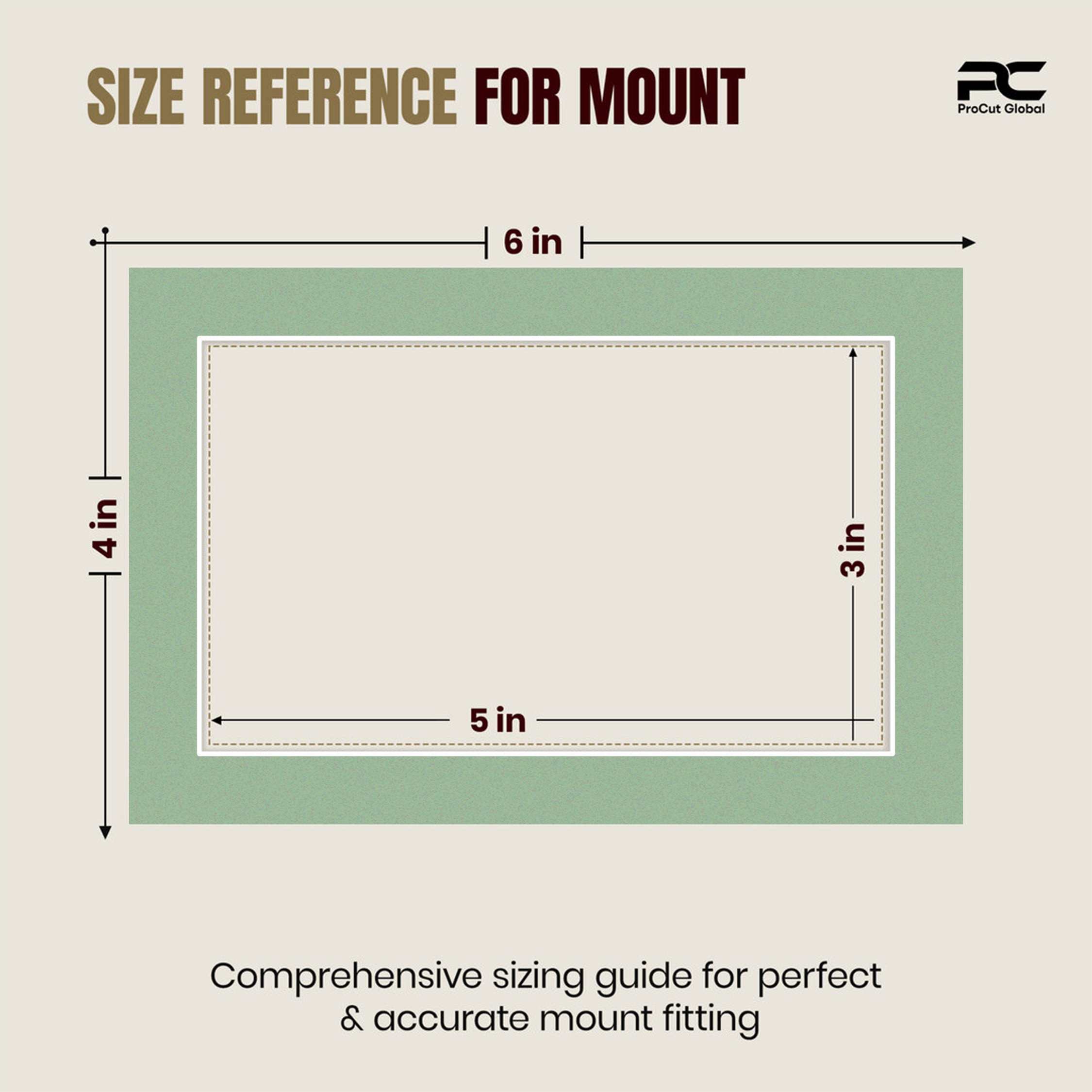 Sage Green 6x4" Picture Mount With 5x3" Aperture | Acid-Free Mat Board For Picture Frames thumbnail 2