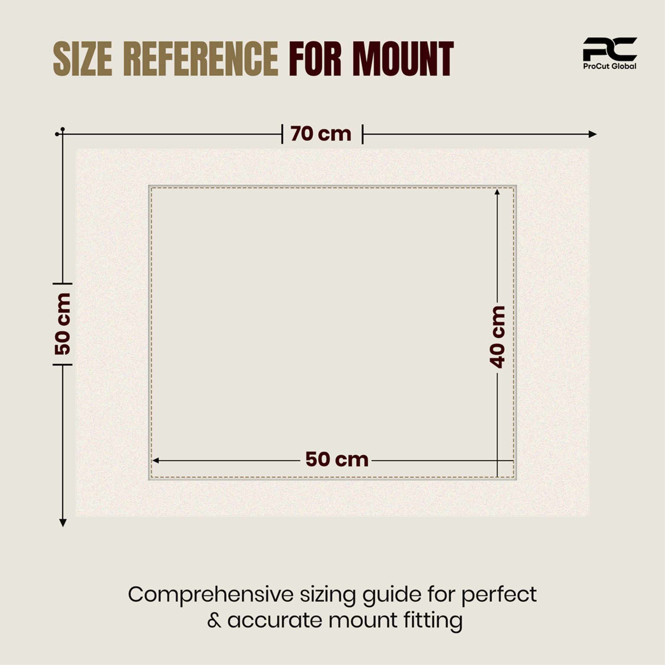 Antique White 70x50cm Picture Mount With 50x40cm Aperture | Acid-Free Mat Board For Picture Frames thumbnail 2