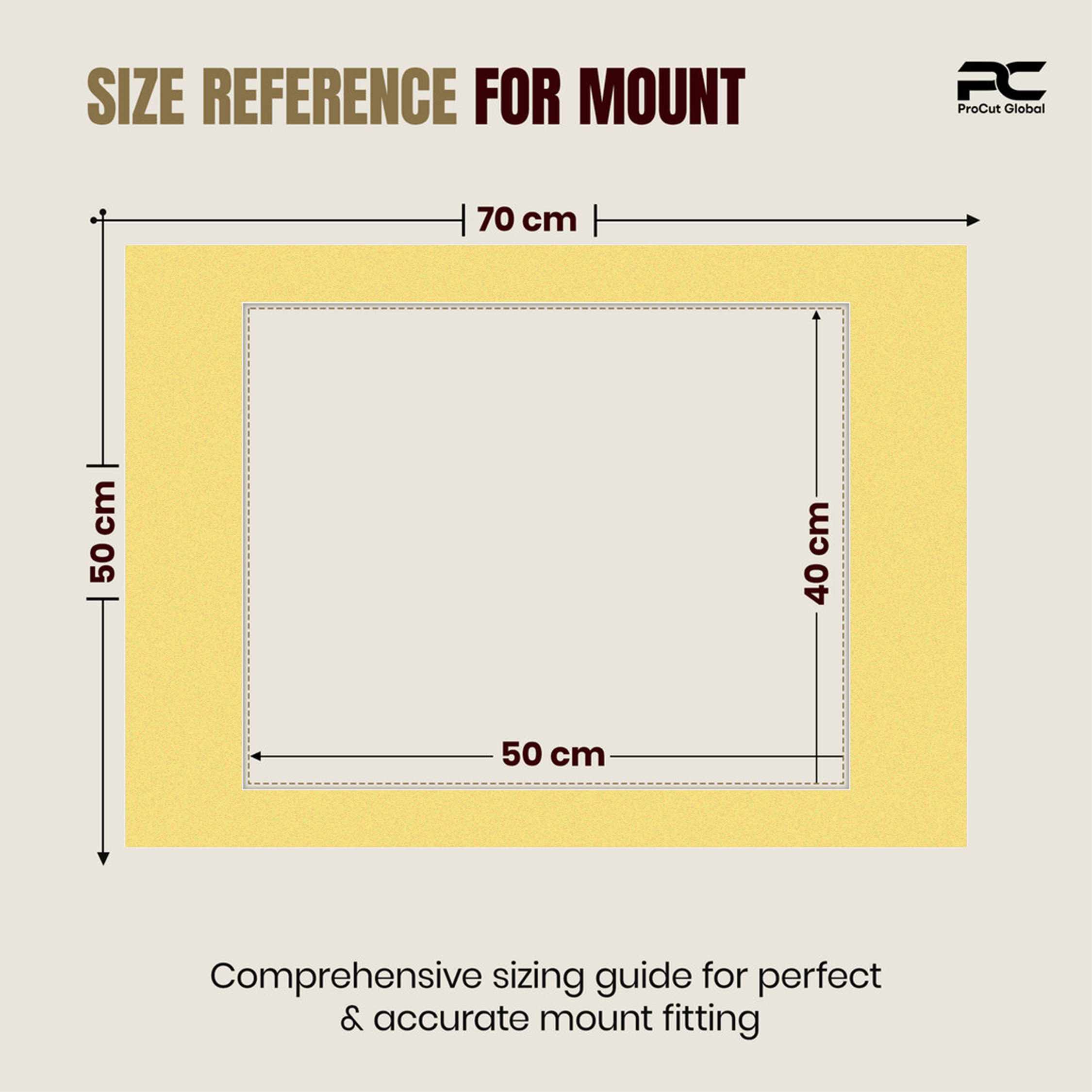 Primrose 70x50cm Picture Mount With 50x40cm Aperture | Acid-Free Mat Board For Picture Frames thumbnail 2