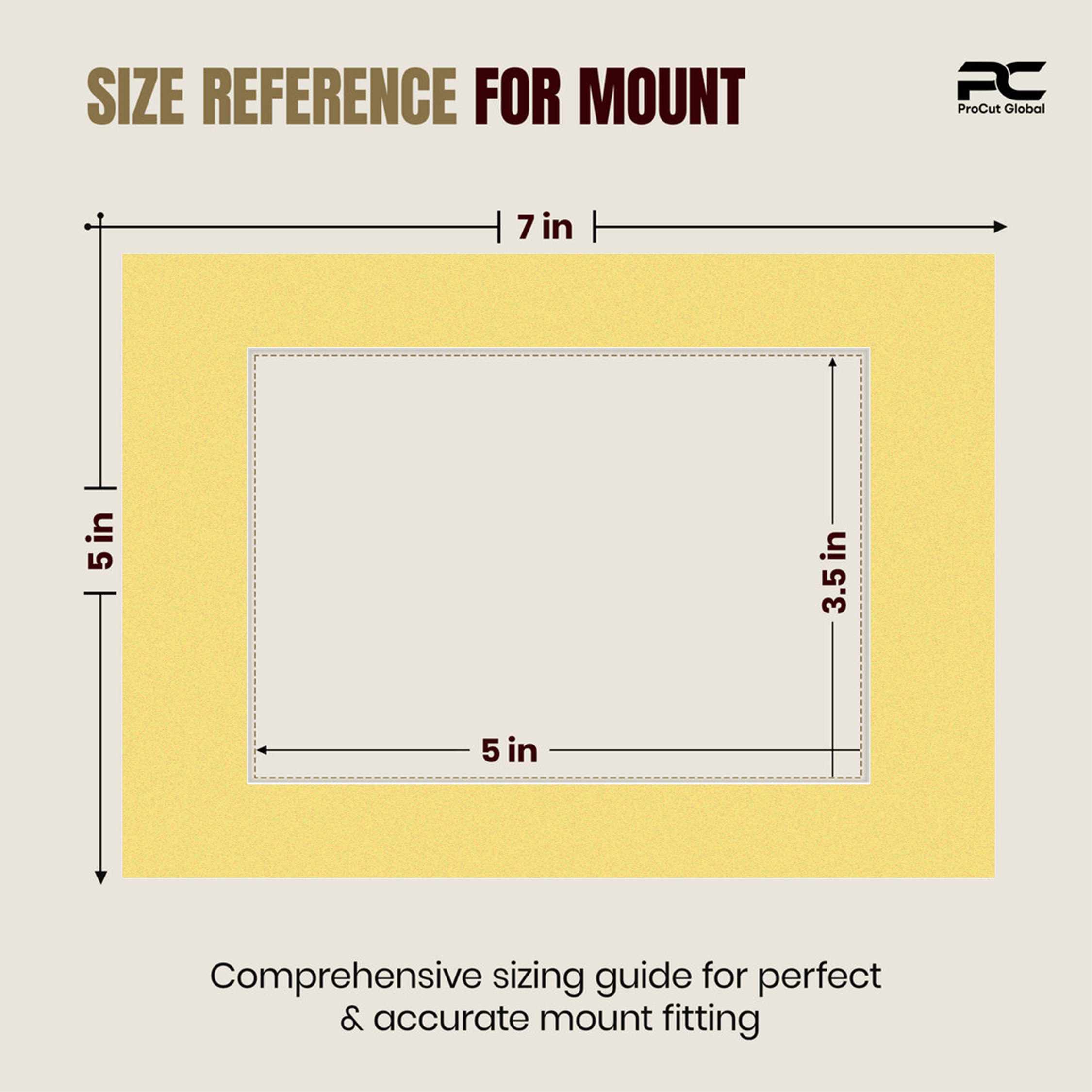 Primrose 7x5" Picture Mount With 5x3.5" Aperture | Acid-Free Mat Board For Picture Frames thumbnail 2