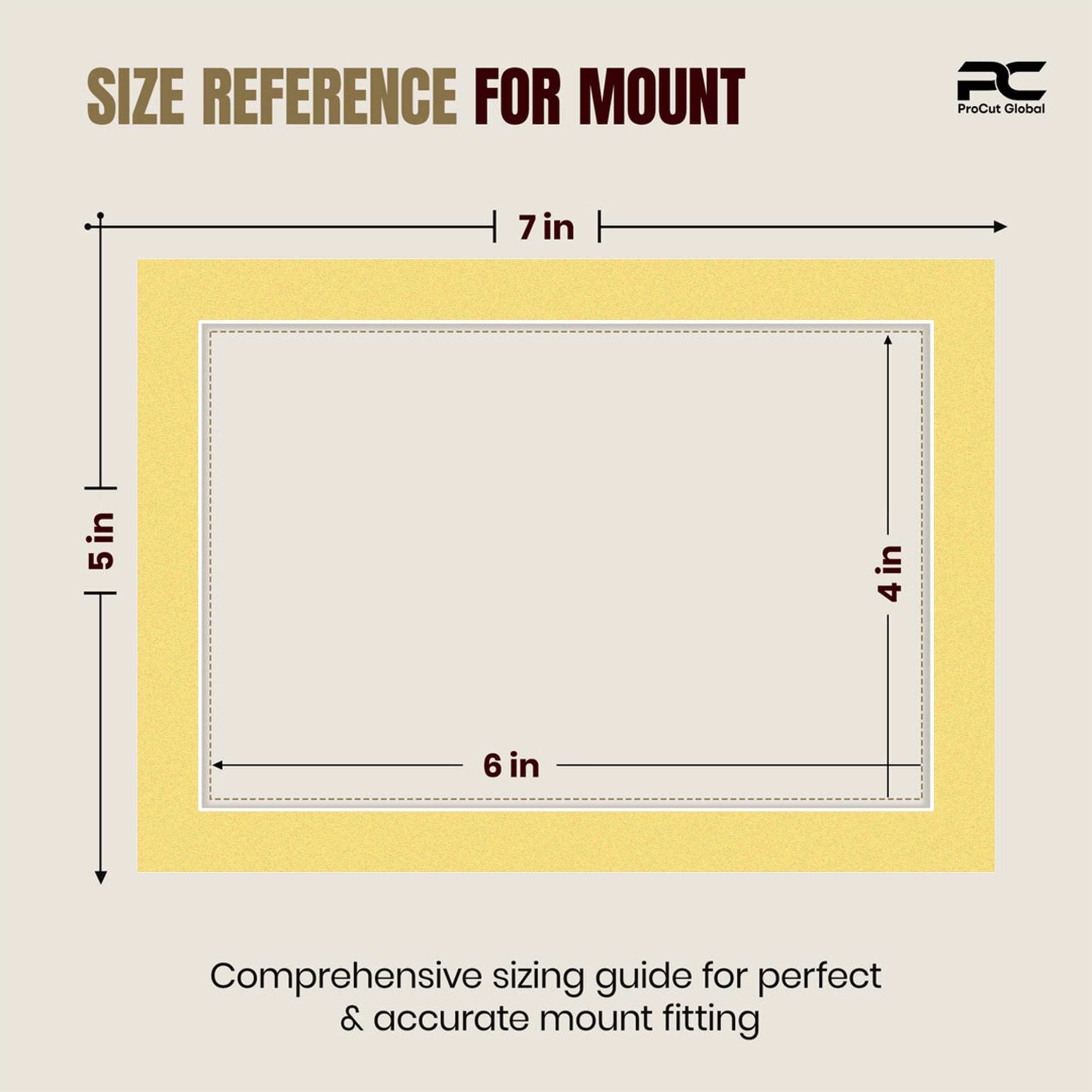 Primrose 7x5" Picture Mount With 6x4" Aperture | Acid-Free Picture Mount Board thumbnail 2
