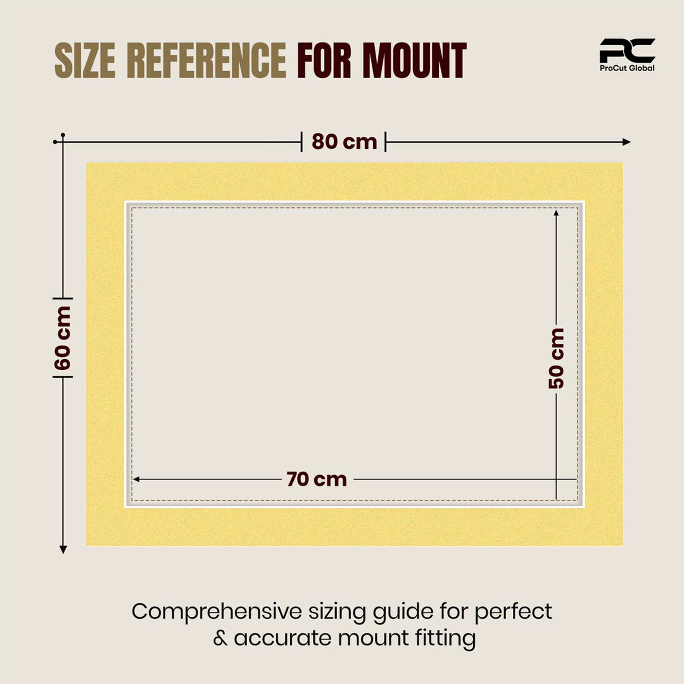 Primrose 80x60cm Picture Mount With 70x50cm Aperture | Acid-Free Picture Mount Board thumbnail 2