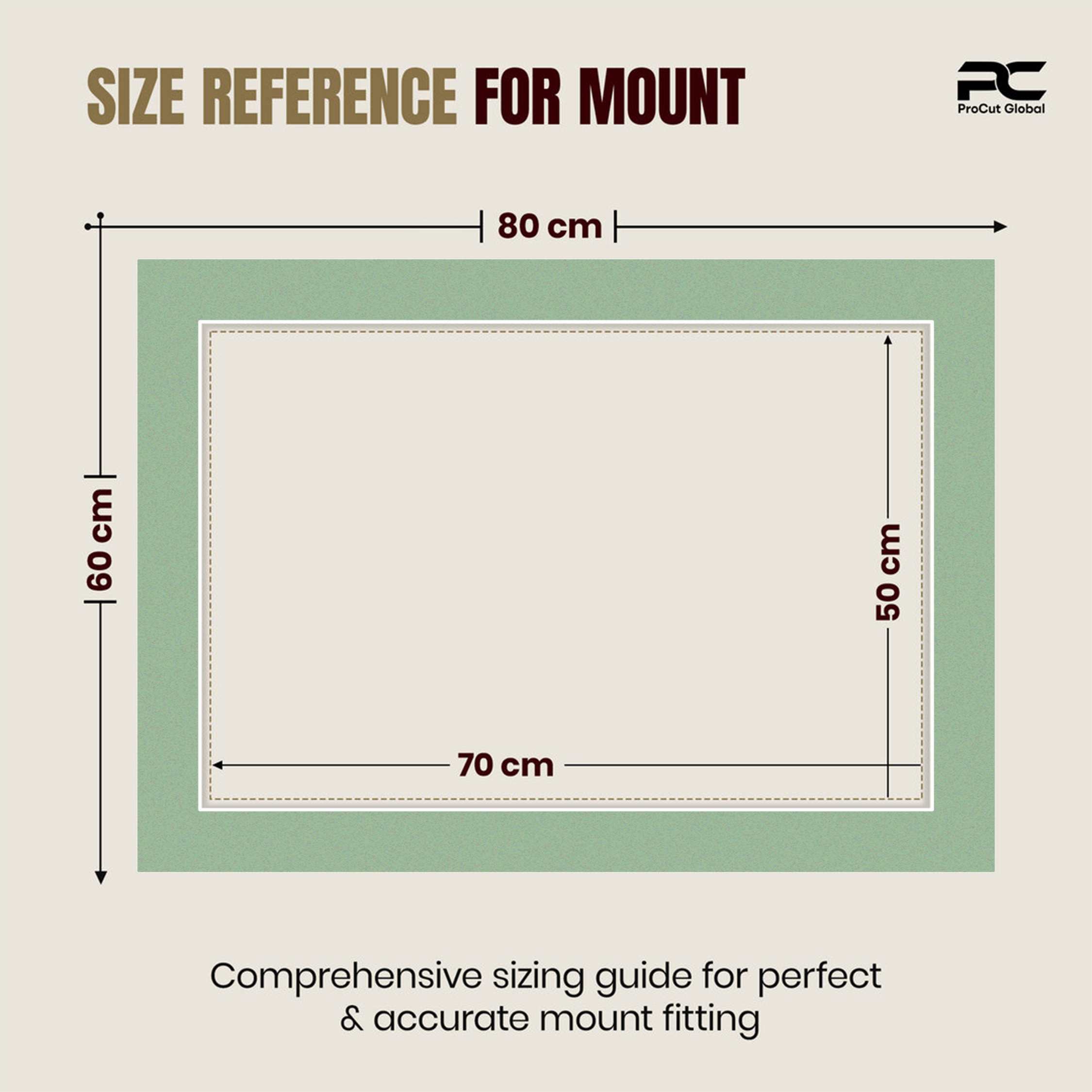 Sage Green 80x60cm Picture Mount With 70x50cm Aperture | Acid-Free Mat Board For Photos & Artwork thumbnail 2