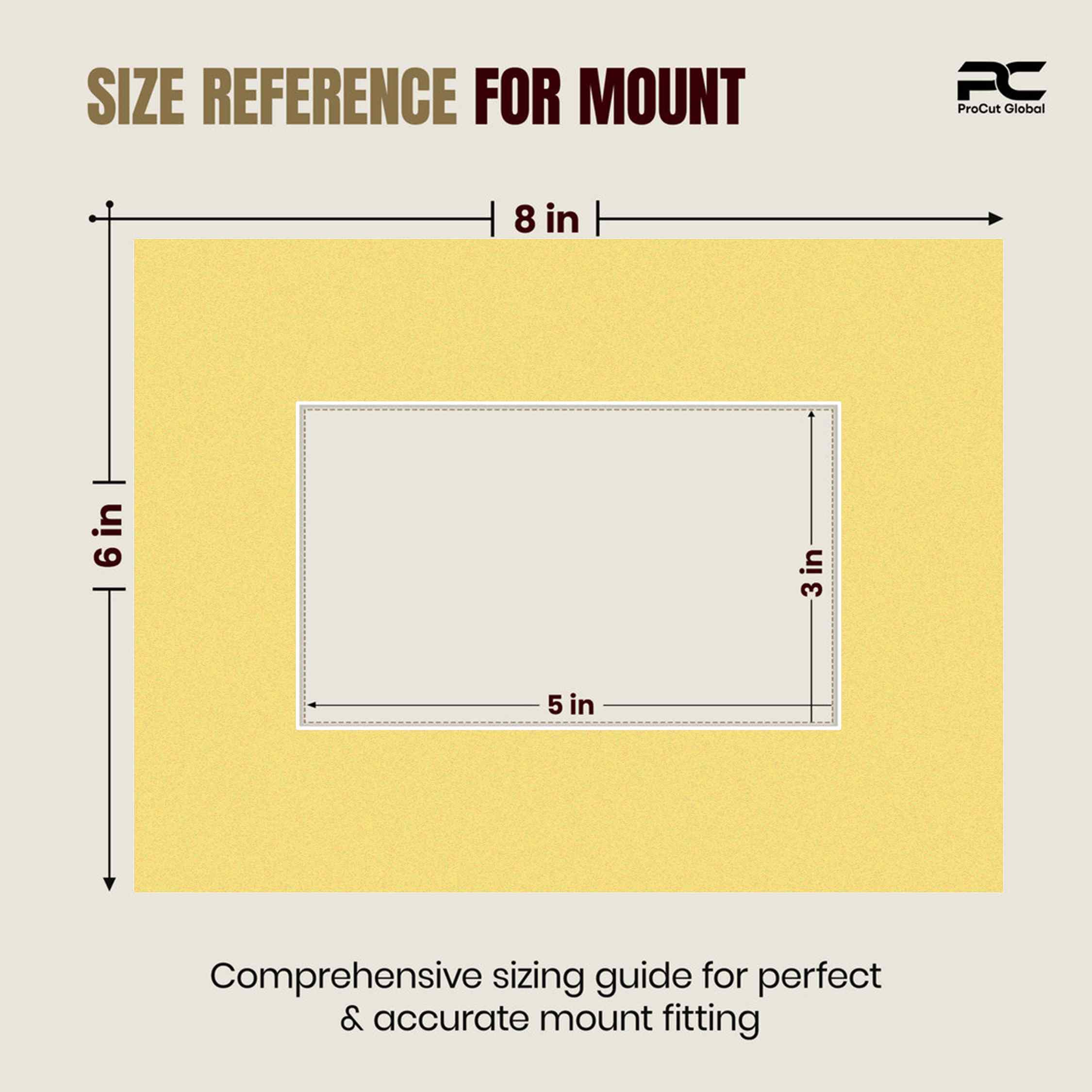 Primrose 8x6" Picture Mount With 5x3" Aperture | Acid-Free Picture Mount Board thumbnail 2