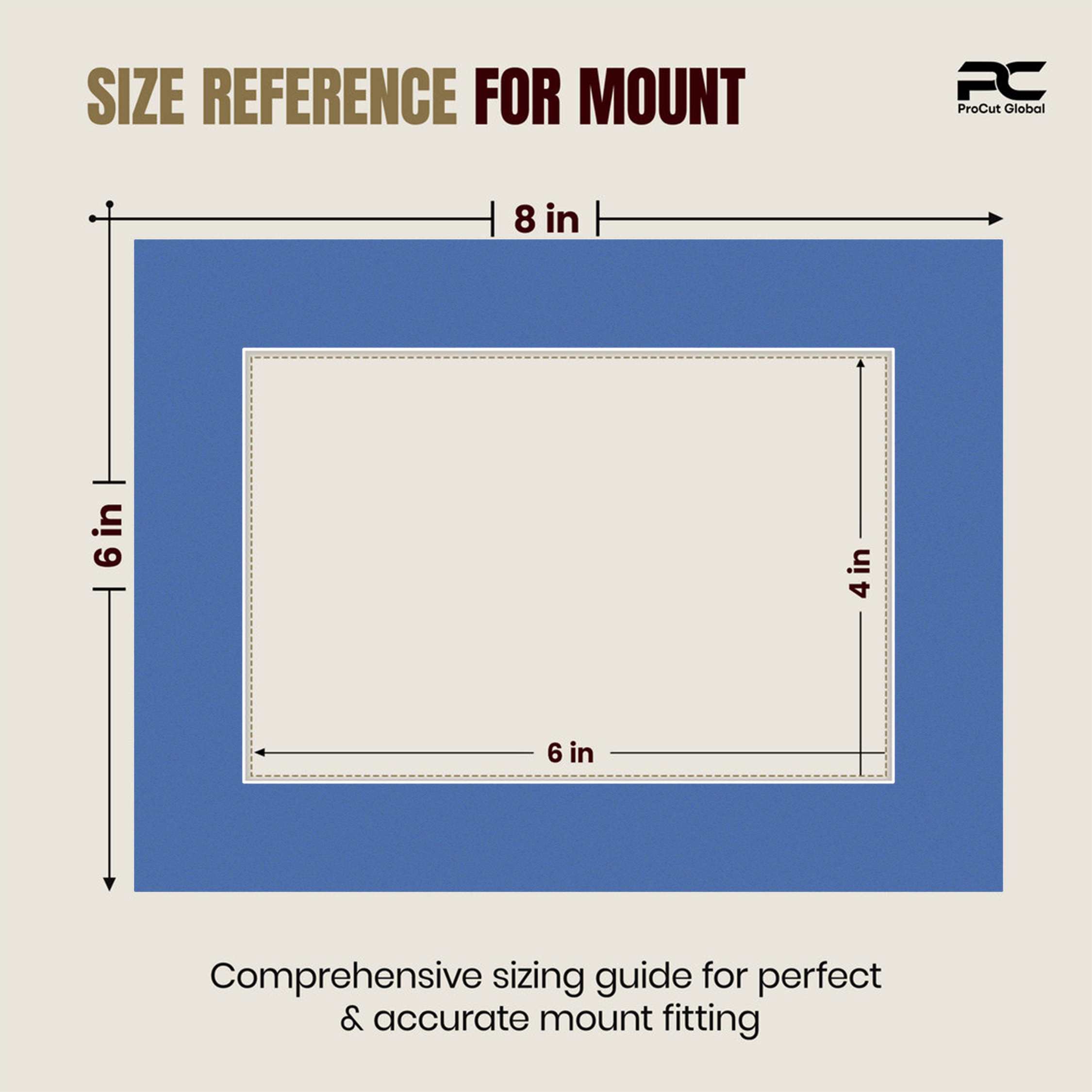Pacific Blue 8x6" Picture Mount With 6x4" Aperture | Acid-Free Mat Board For Photos & Artwork thumbnail 2