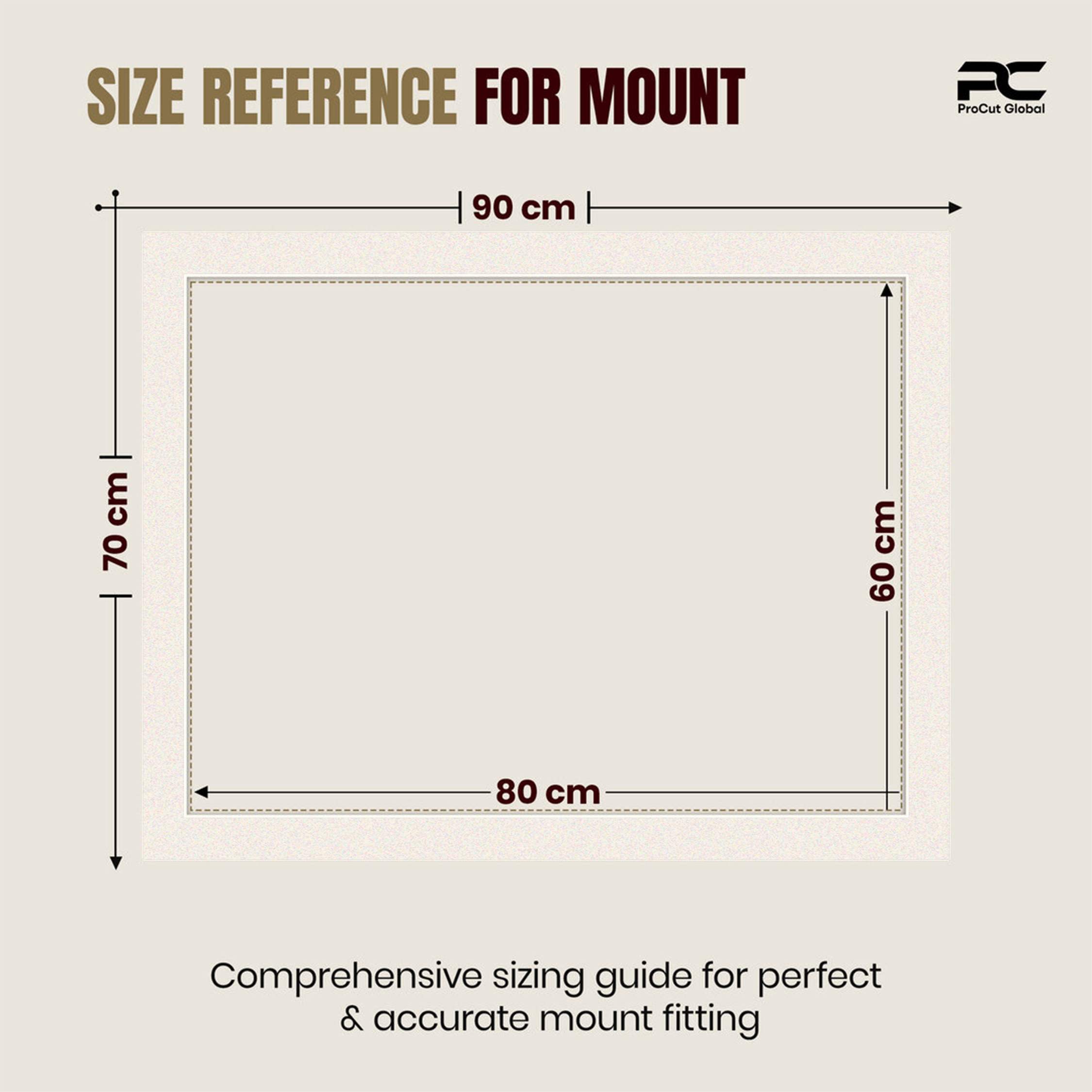 Antique White 90x70cm Picture Mount With 80x60cm Aperture | Acid-Free Picture Mount Board thumbnail 2