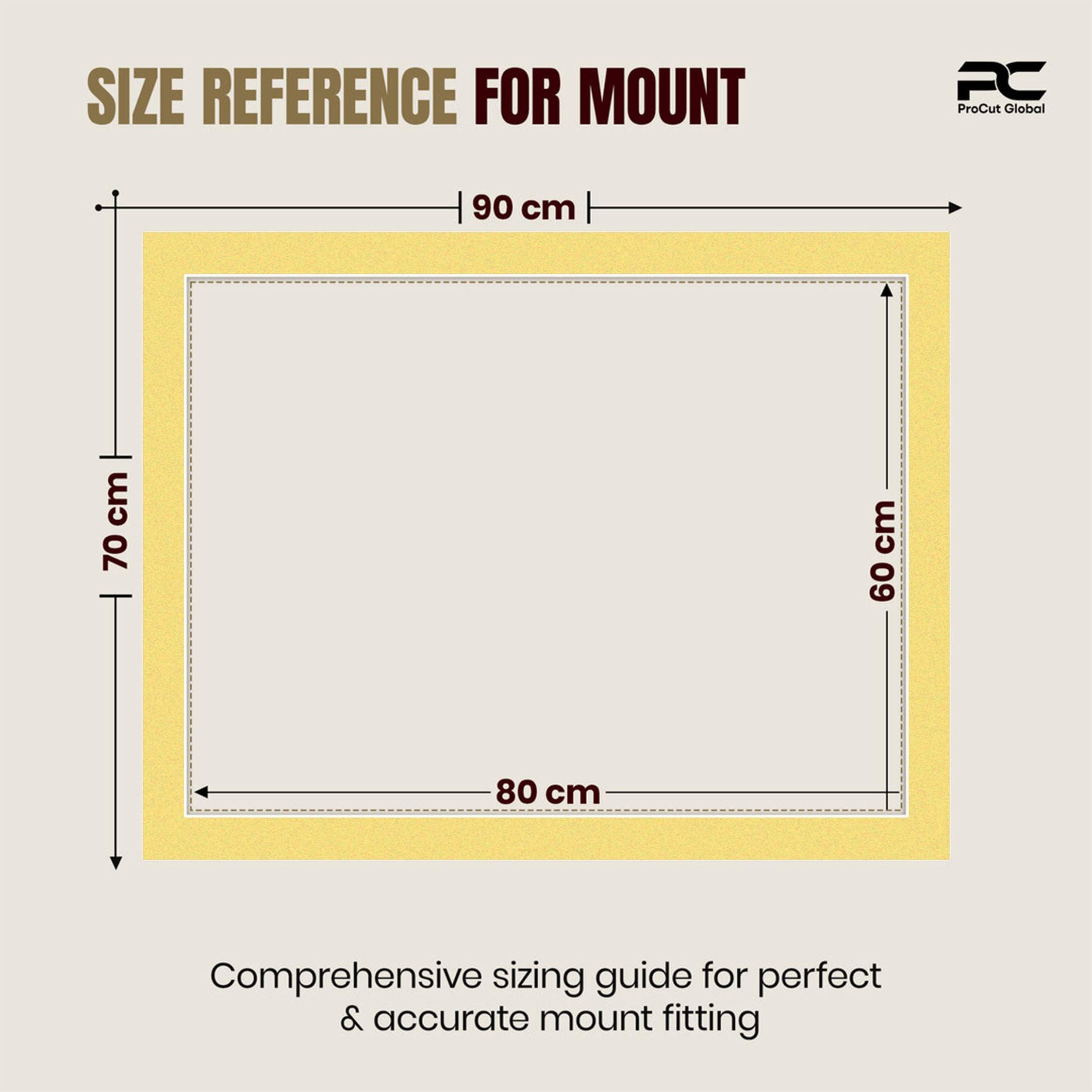 Primrose 90x70cm Picture Mount With 80x60cm Aperture | Acid-Free Picture Mount Board thumbnail 2