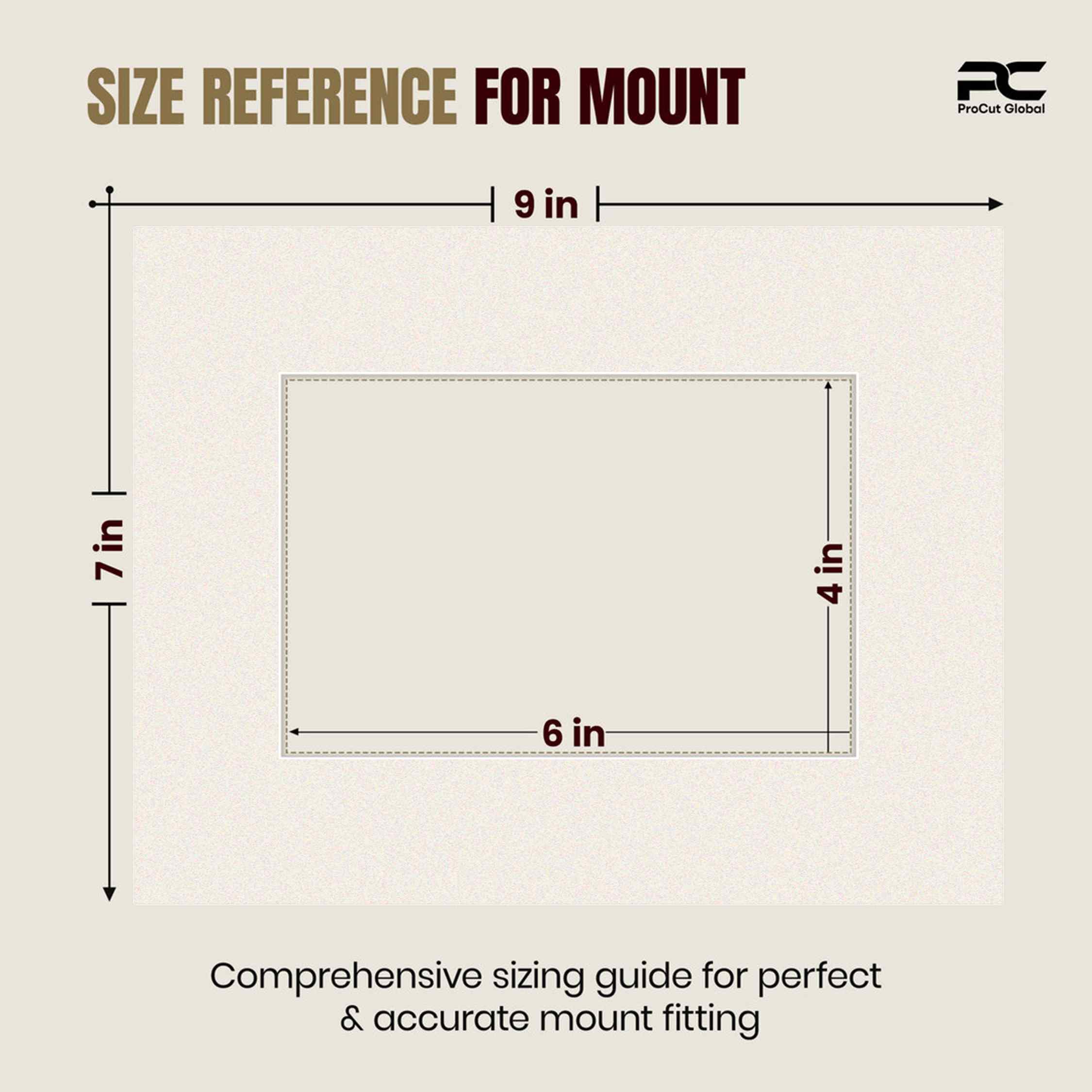 Antique White 9x7" Picture Mount With 6x4" Aperture | Acid-Free Mat Board For Photos & Artwork thumbnail 2