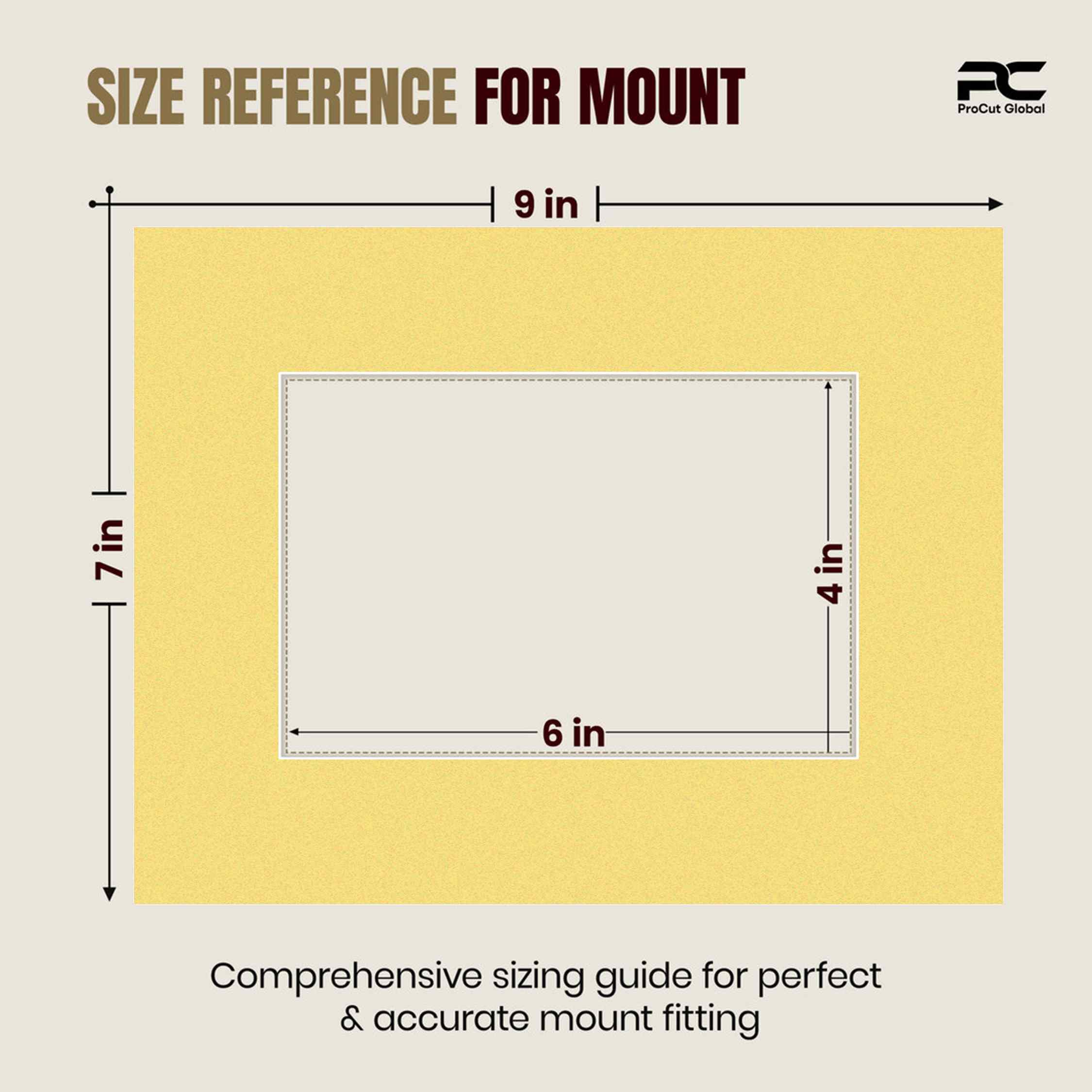 Primrose 9x7" Picture Mount With 6x4" Aperture | Acid-Free Picture Mount Board thumbnail 2