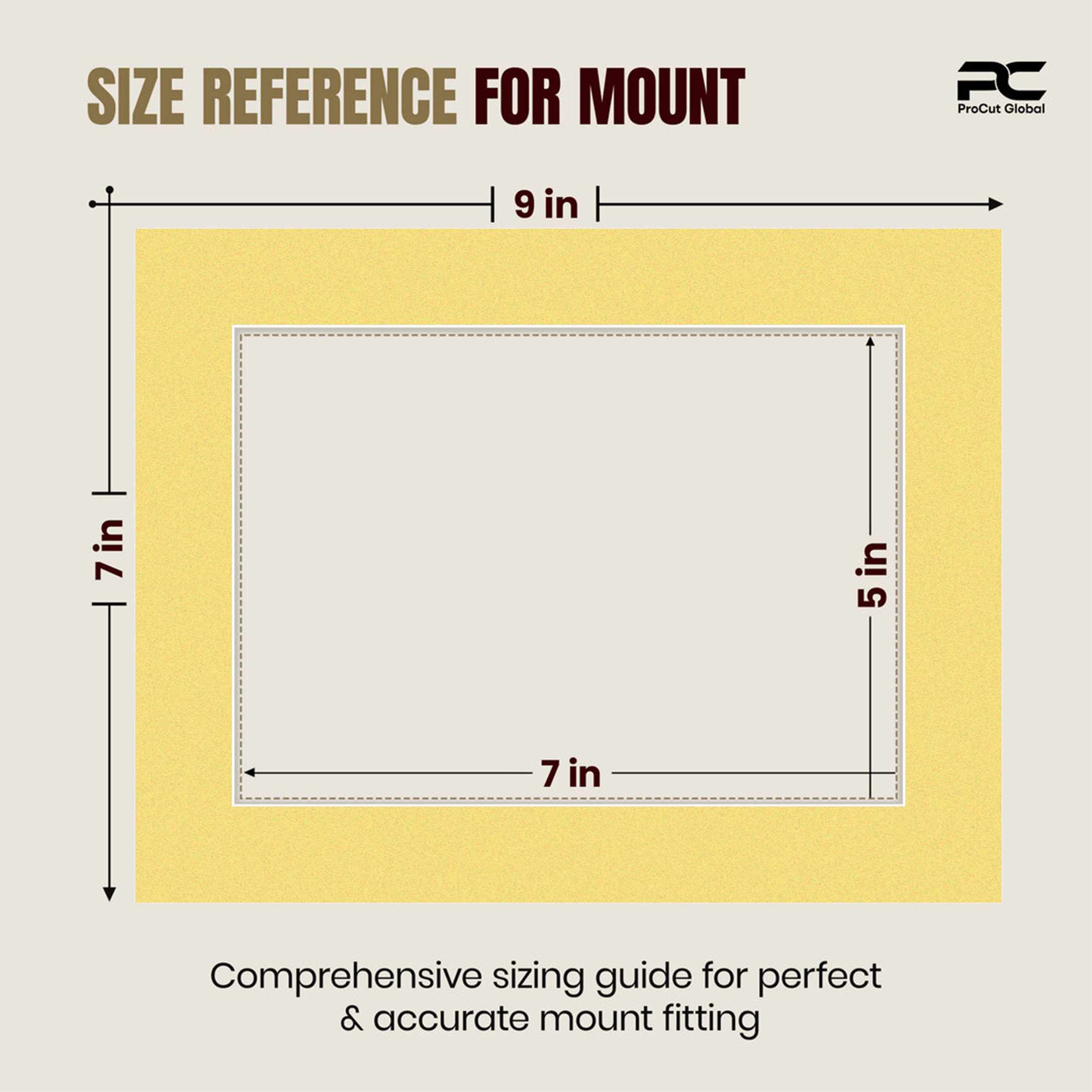 Primrose 9x7" Picture Mount With 7x5" Aperture | Acid-Free Mat Board For Picture Frames thumbnail 2