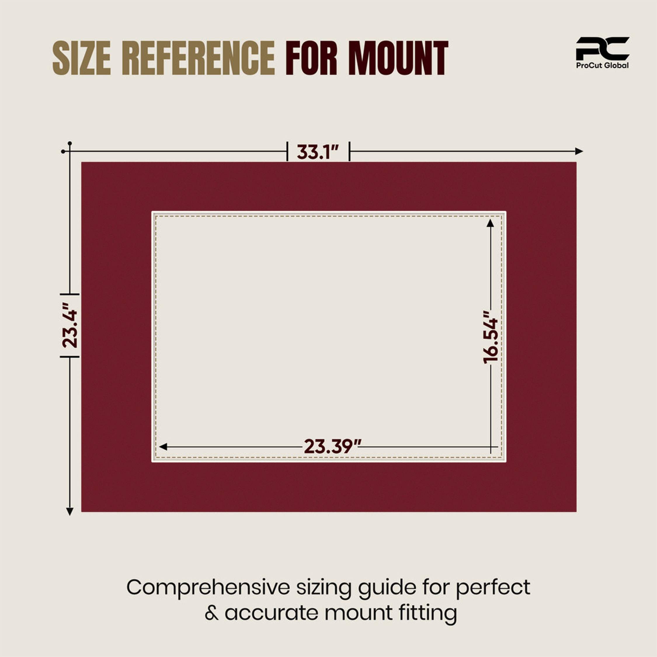 Burgundy A1 Picture Mount With A2 Aperture | Acid-Free Picture Mount Board thumbnail 2