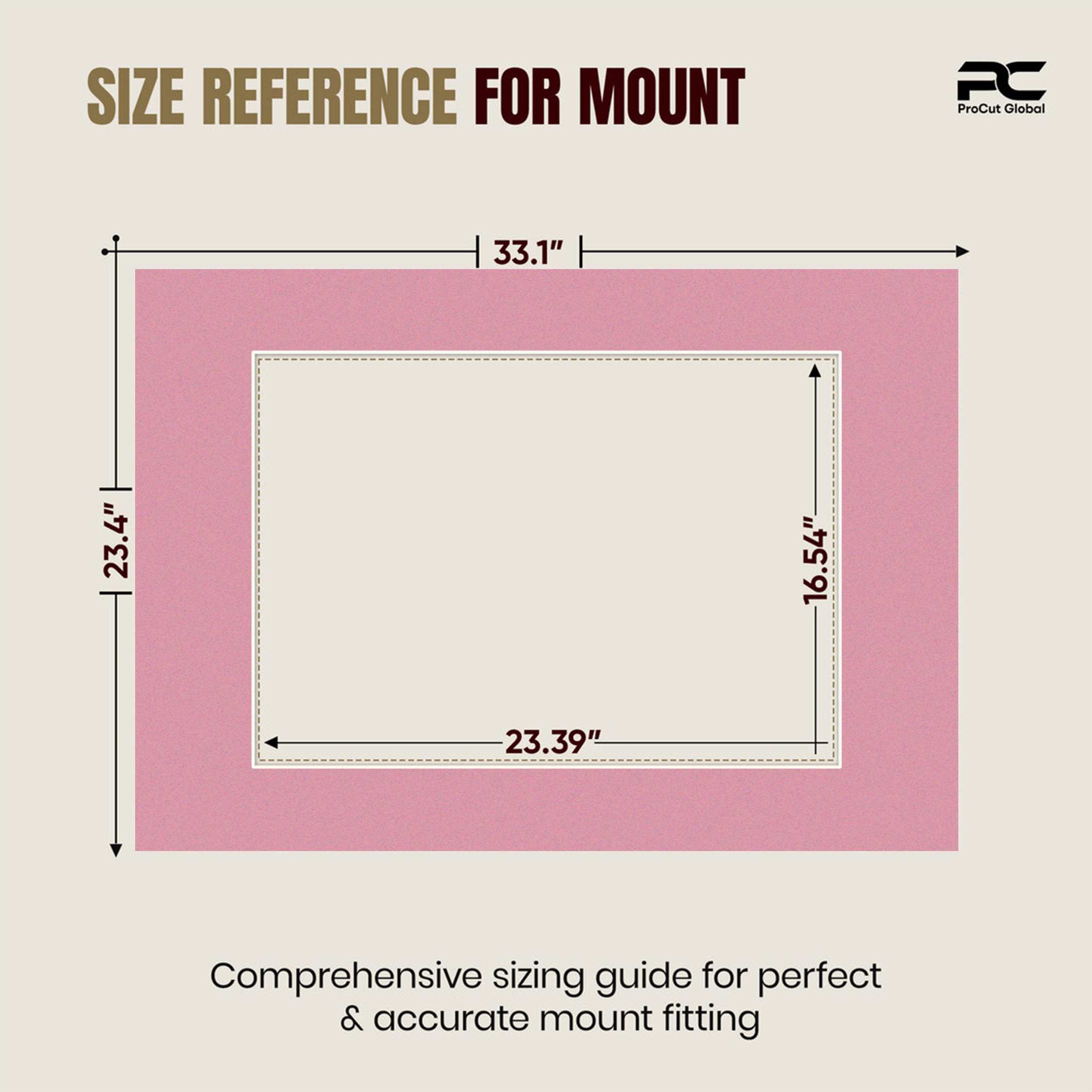 Dusty Rose A1 Picture Mount With A2 Aperture | Acid-Free Mat Board For Photos & Artwork thumbnail 2