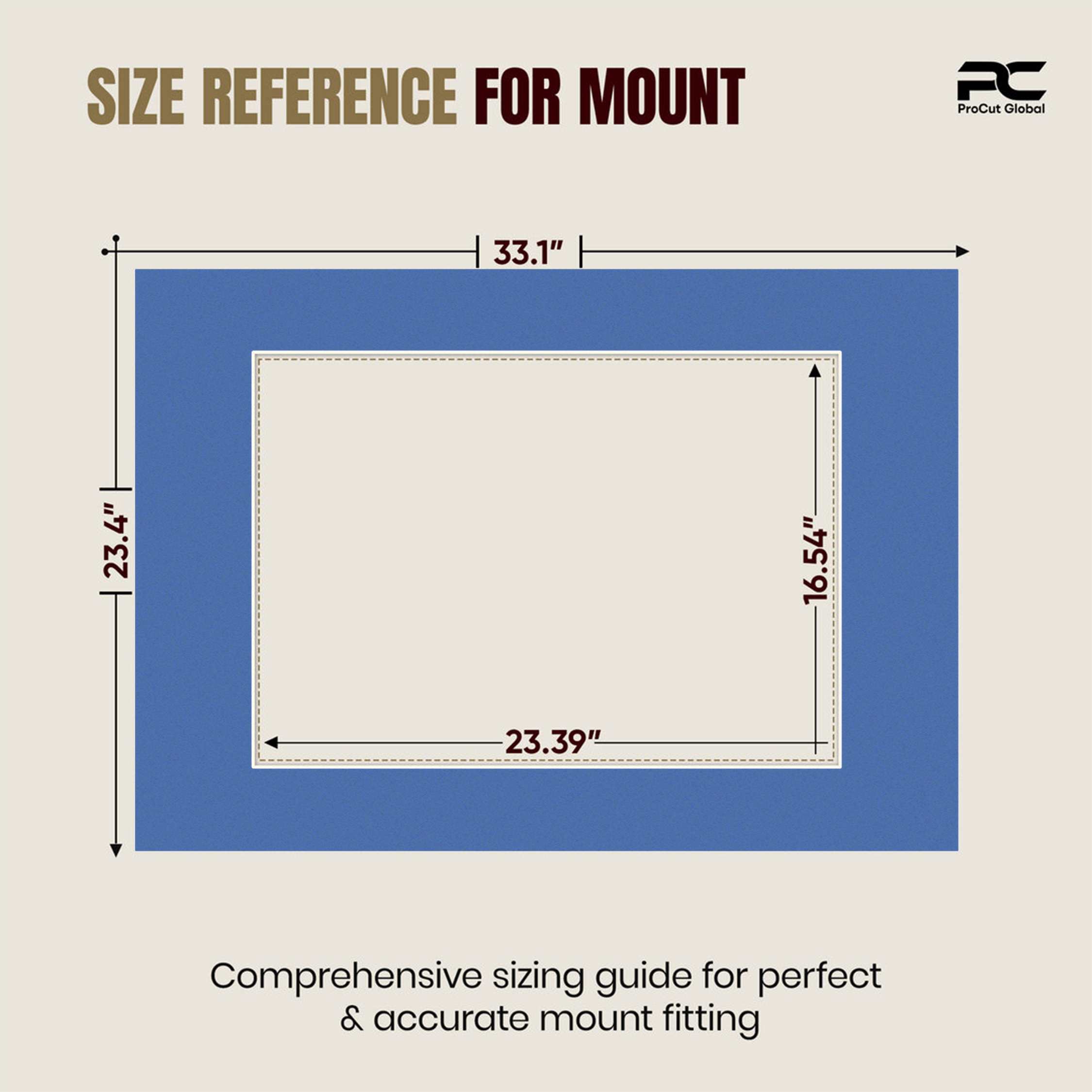 Pacific Blue A1 Picture Mount With A2 Aperture | Acid-Free Mat Board For Photos & Artwork thumbnail 2