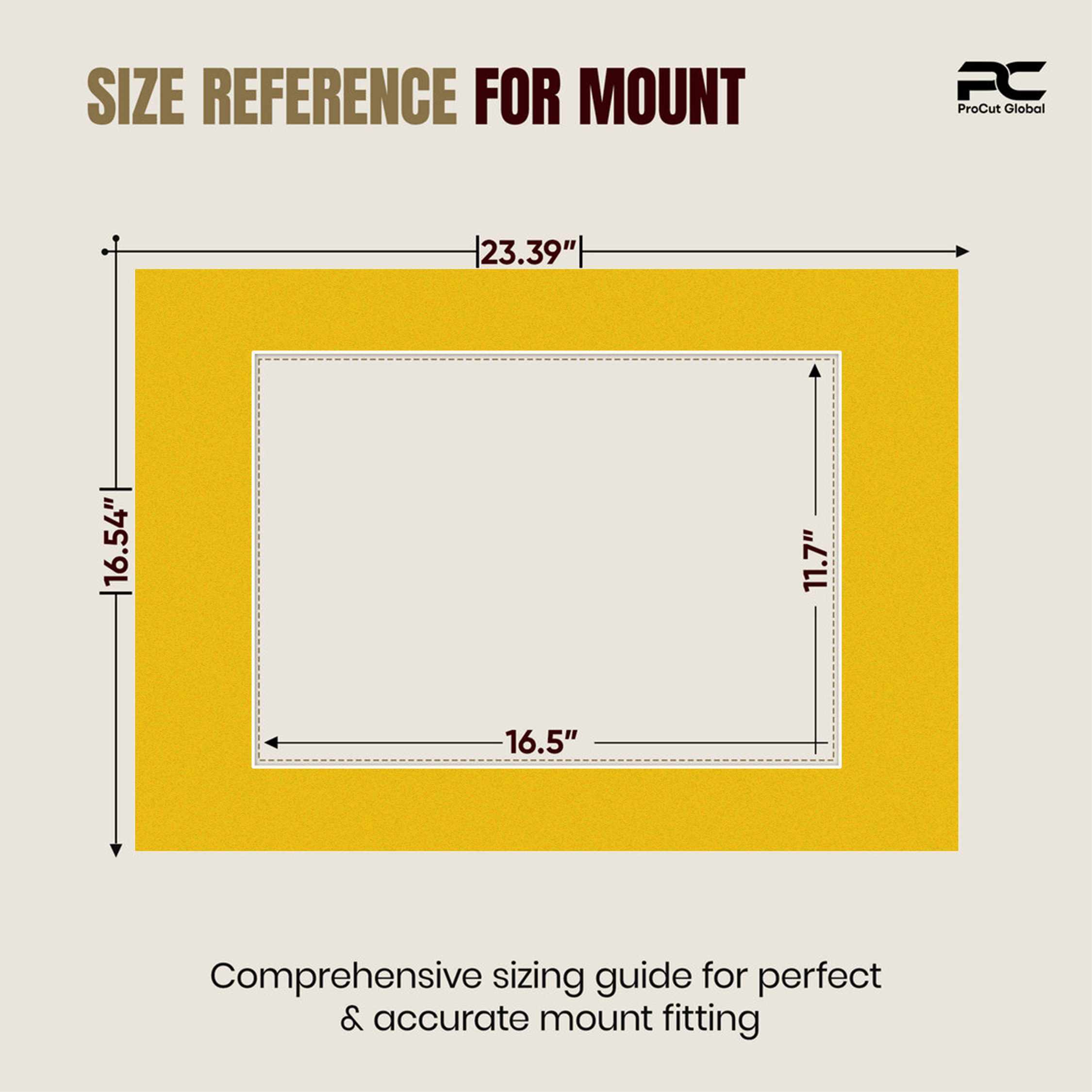 Bright Yellow A2 Picture Mount With A3 Aperture | Acid-Free Picture Mount Board thumbnail 2