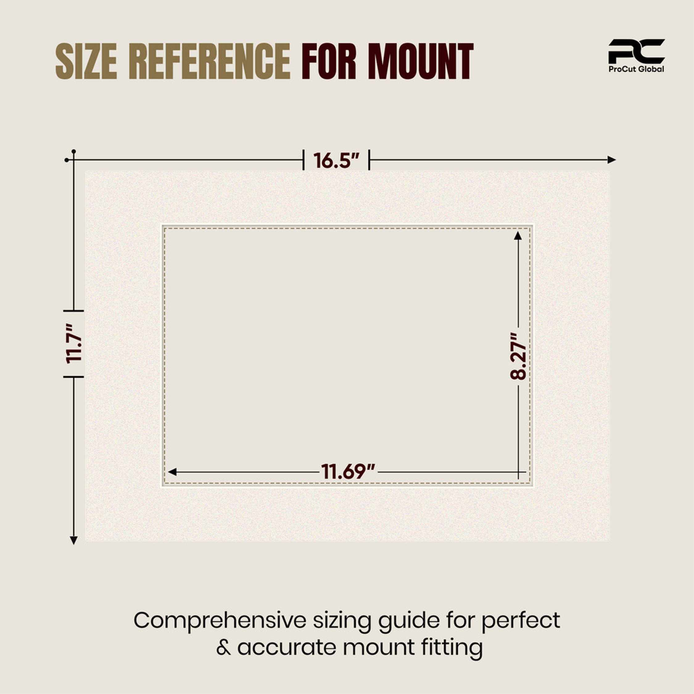 Antique White A3 Picture Mount With A4 Aperture | Acid-Free Mat Board For Picture Frames thumbnail 2