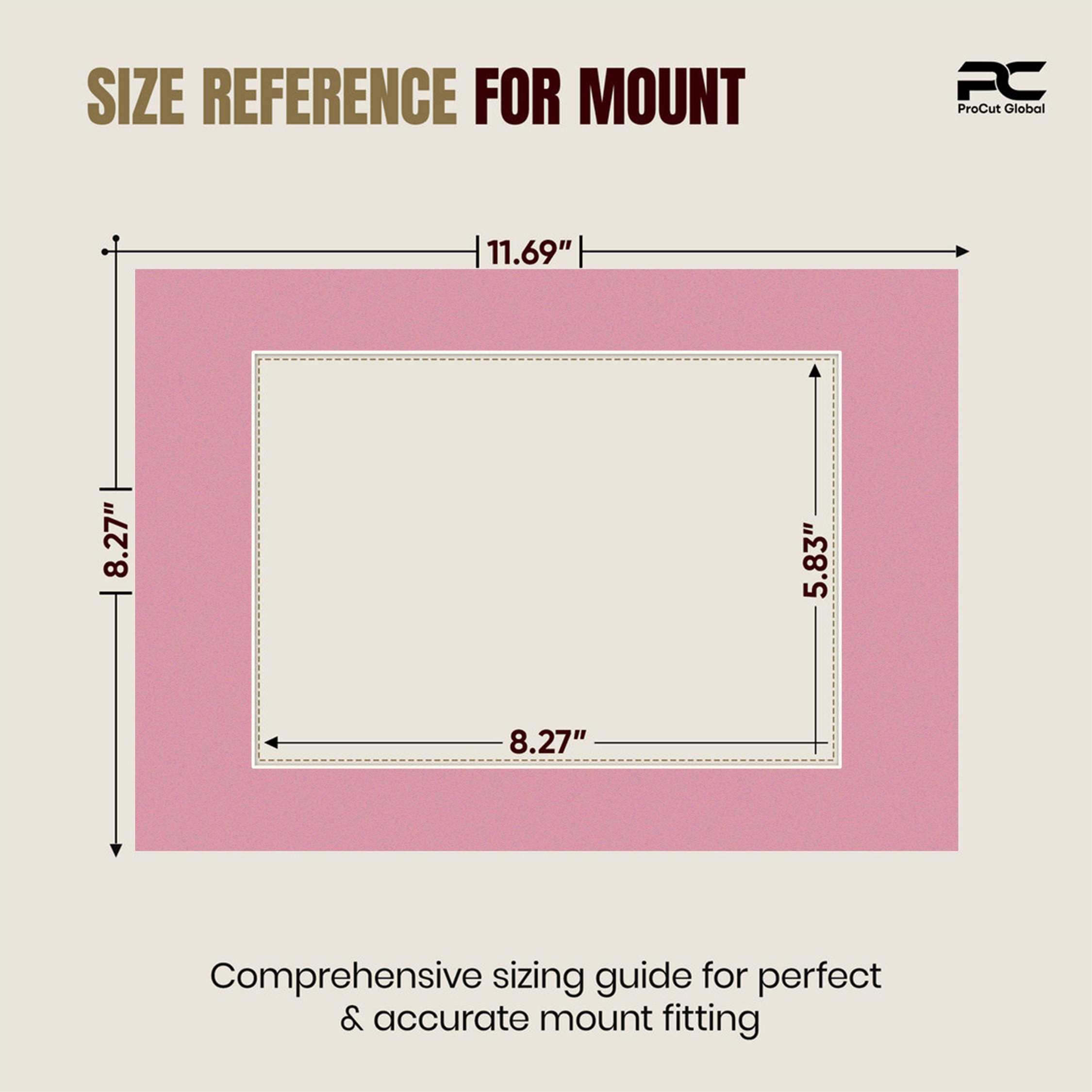 Dusty Rose A4 Picture Mount With A5 Aperture | Acid-Free Mat Board For Photos & Artwork thumbnail 2