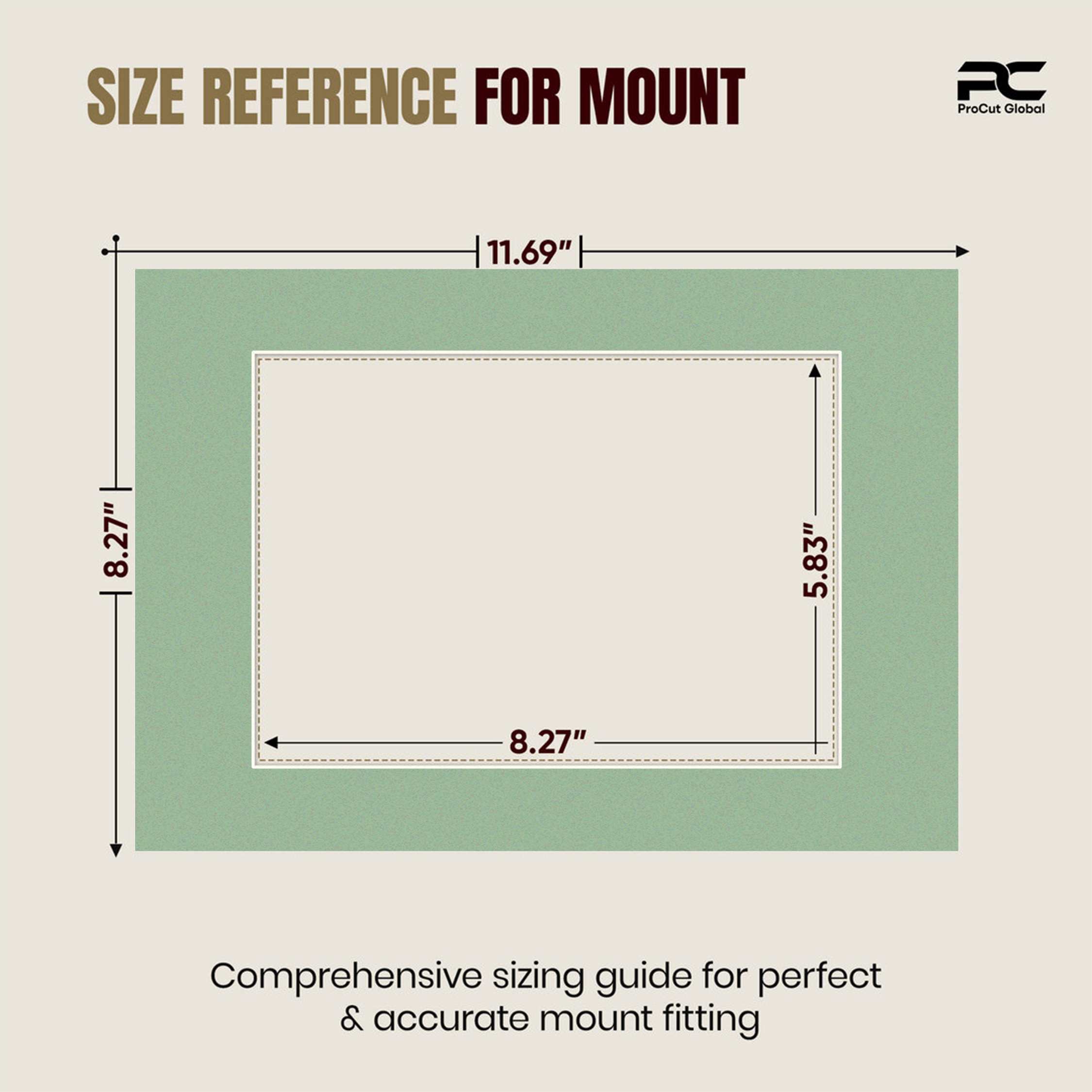 Sage Green A4 Picture Mount With A5 Aperture | Acid-Free Mat Board For Photos & Artwork thumbnail 2