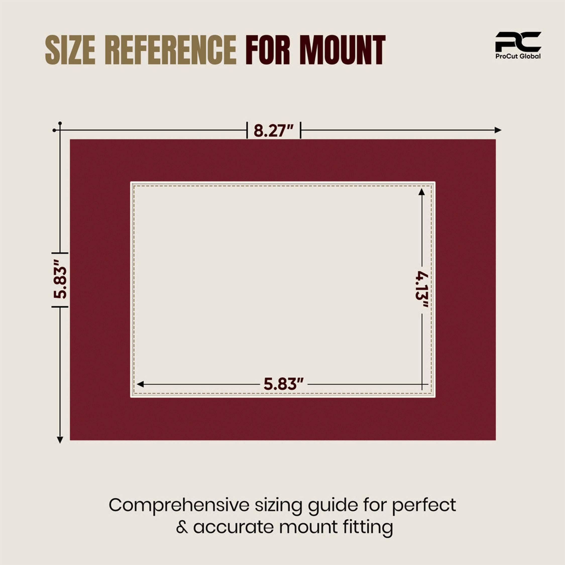 Burgundy A5 Picture Mount With A6 Aperture | Acid-Free Mat Board For Picture Frames thumbnail 2