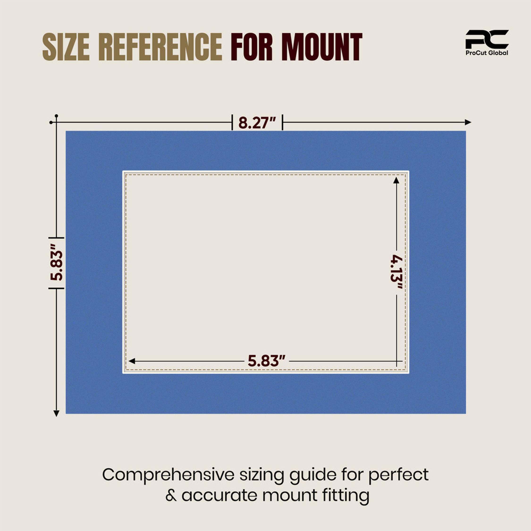Pacific Blue A5 Picture Mount With A6 Aperture | Acid-Free Mat Board For Photos & Artwork thumbnail 2