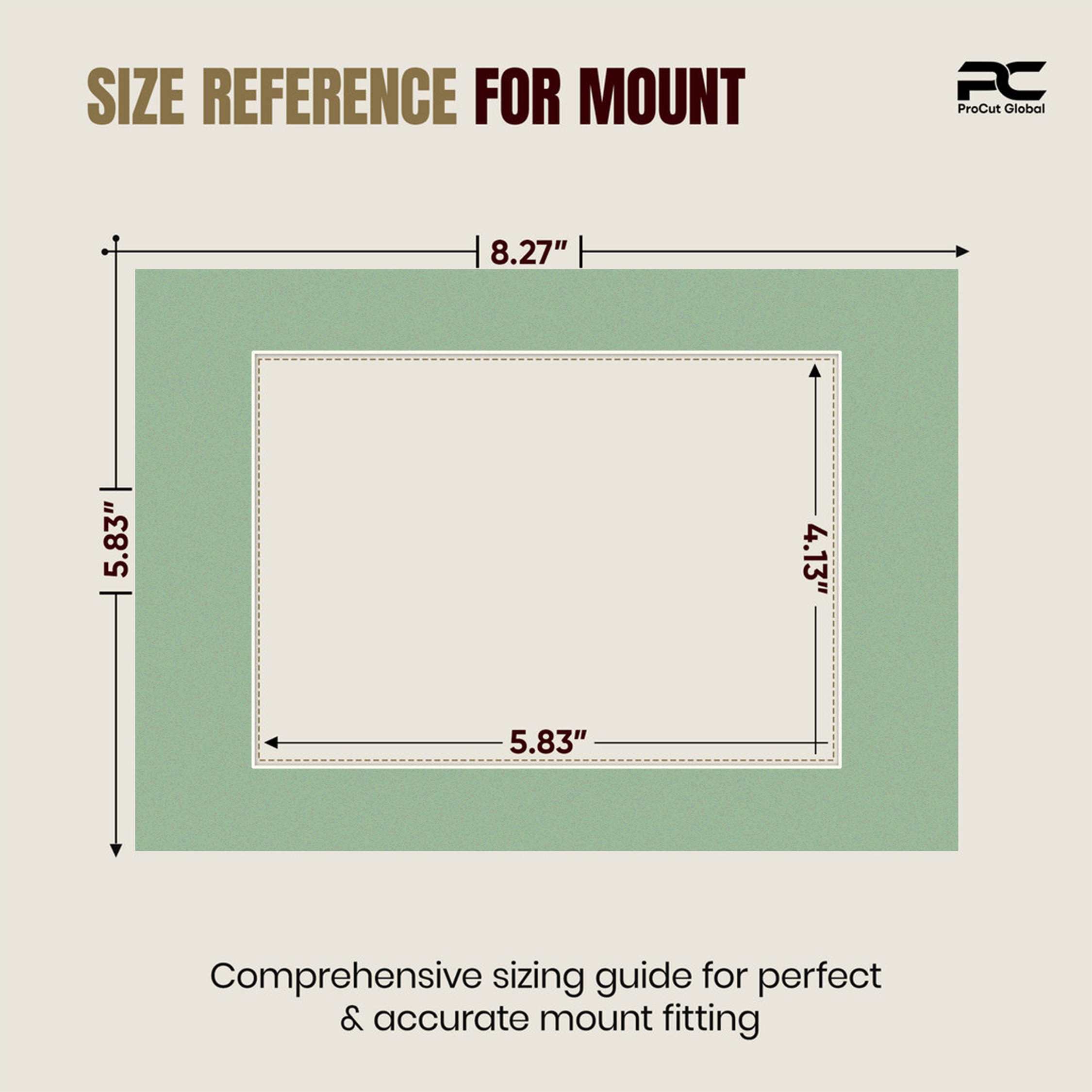 Sage Green A5 Picture Mount With A6 Aperture | Acid-Free Mat Board For Picture Frames thumbnail 2
