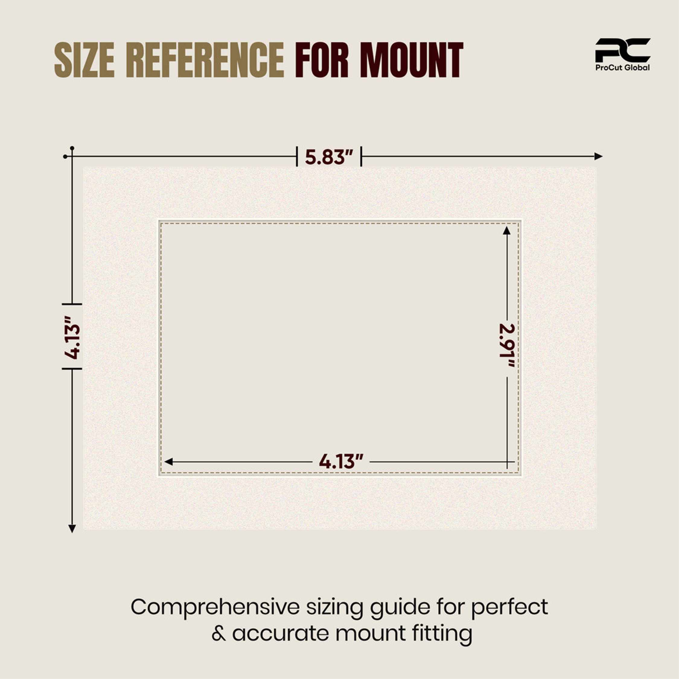 Antique White A6 Picture Mount With A7 Aperture | Acid-Free Picture Mount Board thumbnail 2