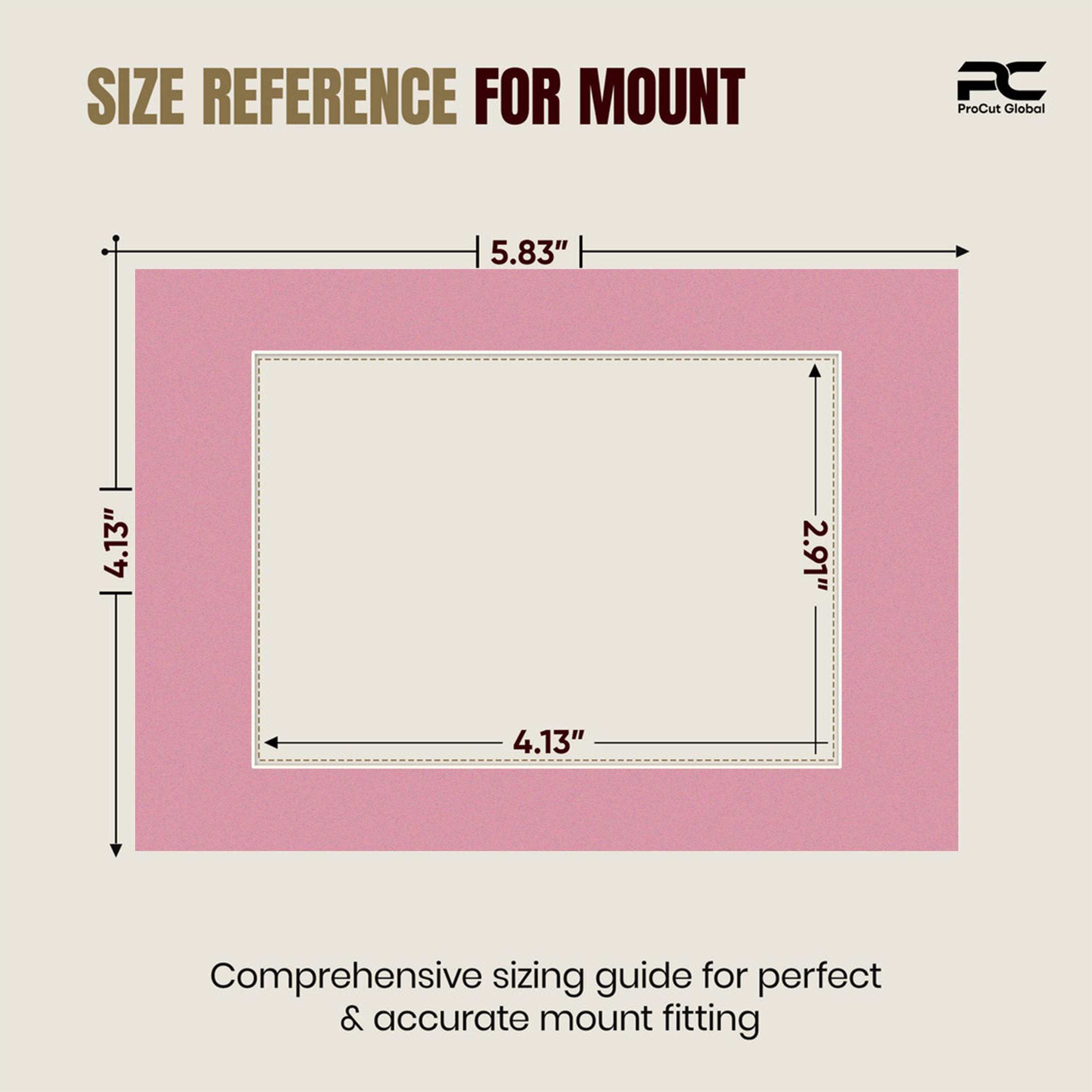 Dusty Rose A6 Picture Mount With A7 Aperture | Acid-Free Mat Board For Picture Frames thumbnail 2