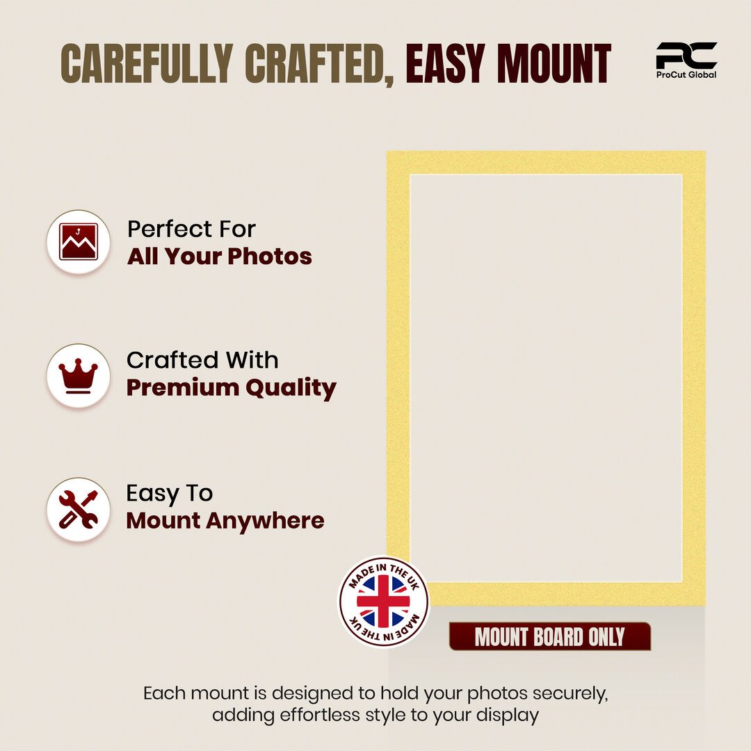 Primrose 100x70cm Picture Mount With 90x60cm Aperture | Acid-Free Picture Mount Board thumbnail 7
