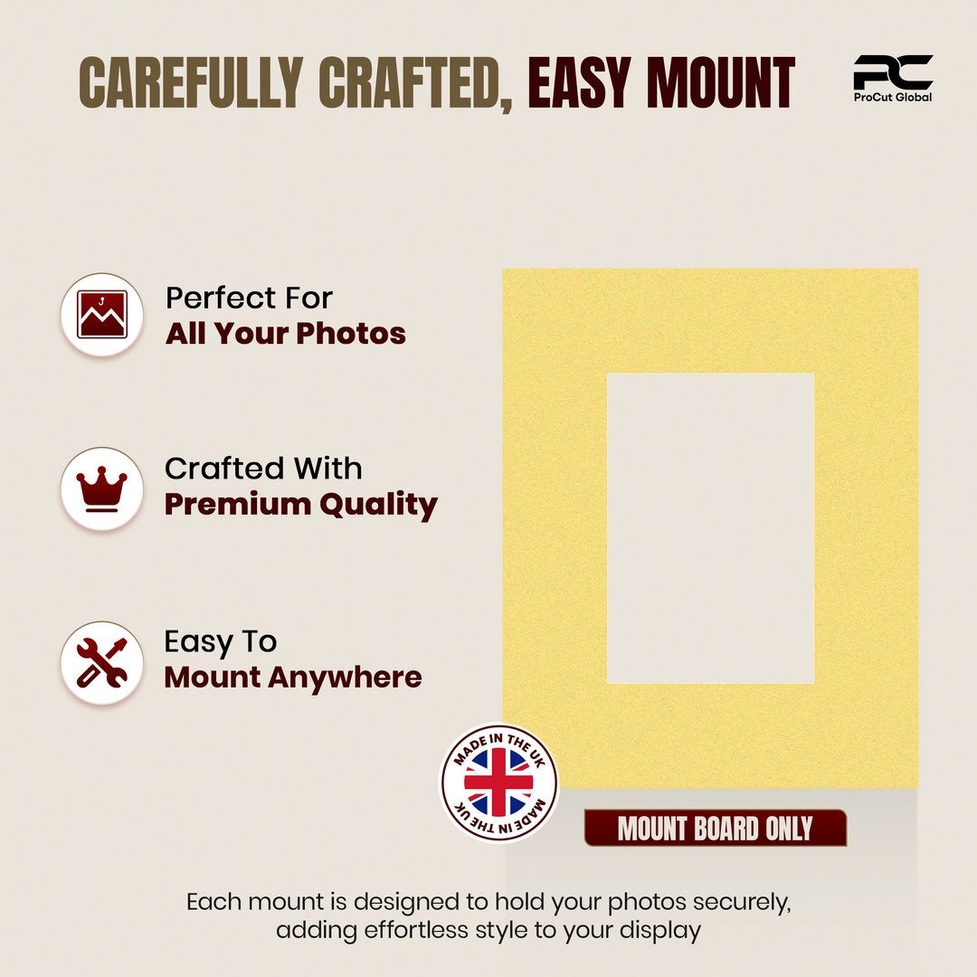 Primrose 10x8" Picture Mount With 6x4" Aperture | Acid-Free Mat Board For Picture Frames thumbnail 7