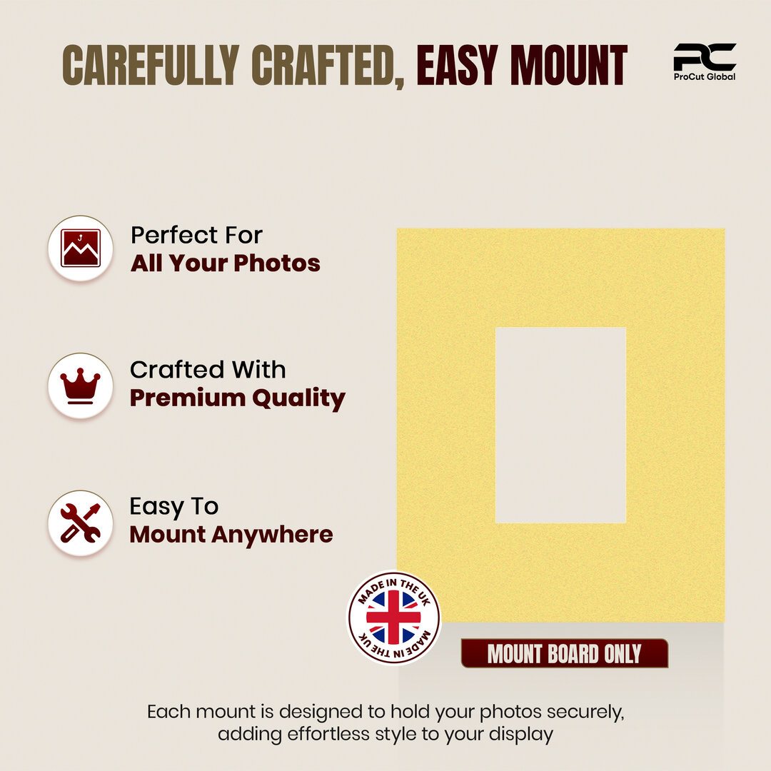 Primrose 12x10" Picture Mount With 6x4" Aperture | Acid-Free Picture Mount Board thumbnail 7