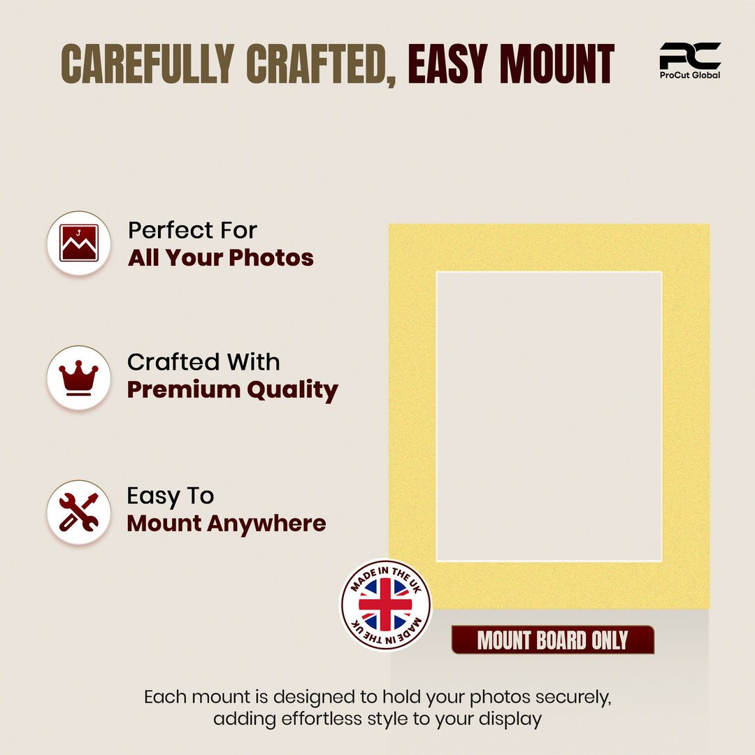 Primrose 12x10" Picture Mount With 9x7" Aperture | Acid-Free Picture Mount Board thumbnail 7