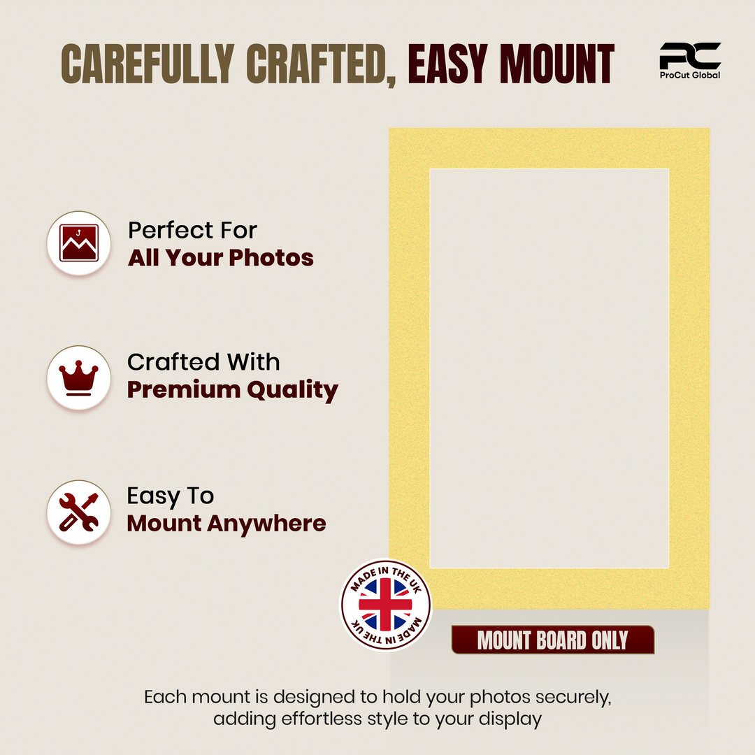 Primrose 12x8" Picture Mount With 10x6" Aperture | Acid-Free Picture Mount Board thumbnail 7