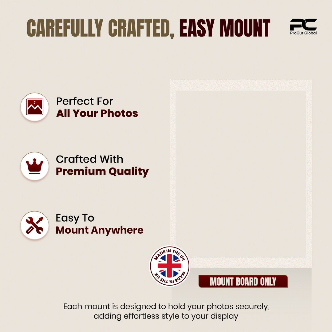 Antique White 16x12" Picture Mount With 14x11" Aperture | Acid-Free Picture Mount Board thumbnail 7