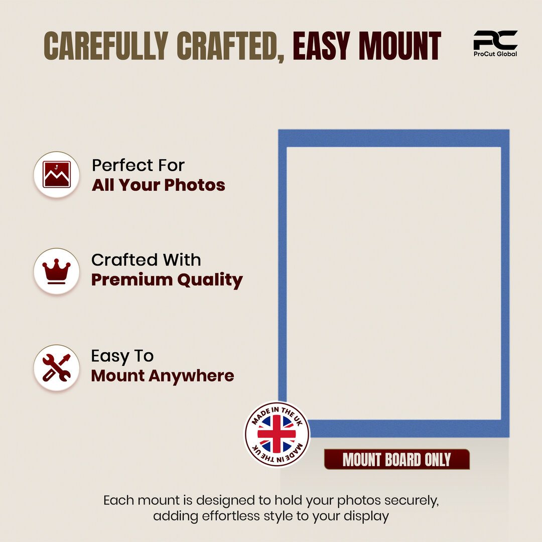 Pacific Blue 16x12" Picture Mount With 14x11" Aperture | Acid-Free Mat Board For Photos & Artwork thumbnail 7