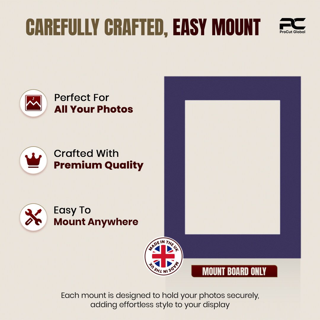 Damson 16x12" Picture Mount With A4 Aperture | Acid-Free Picture Mount Board thumbnail 7