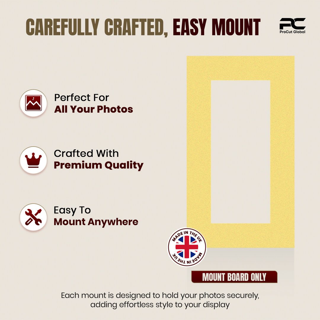 Primrose 16x9" Picture Mount With 12x5" Aperture | Acid-Free Mat Board For Photos & Artwork thumbnail 7