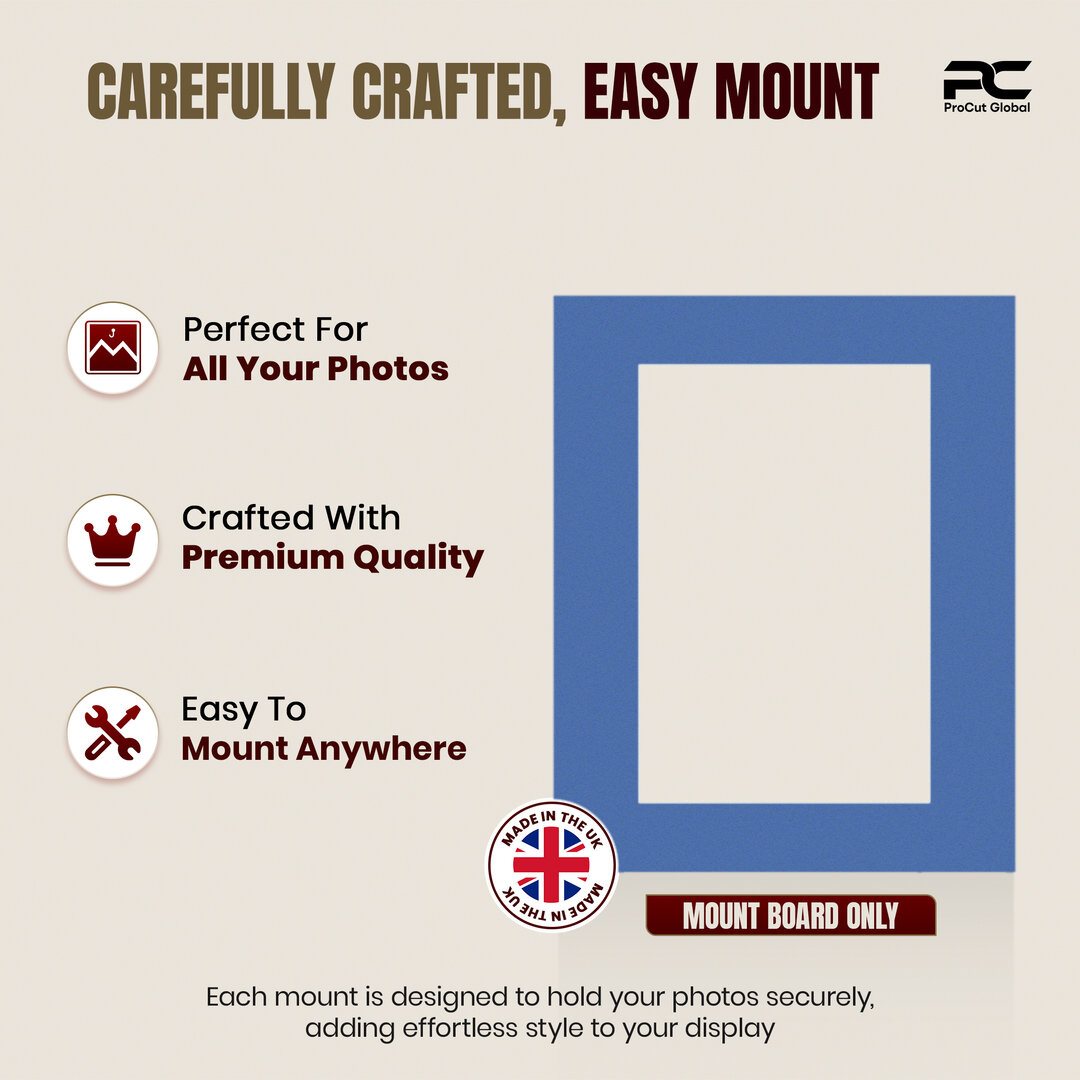Pacific Blue 20x16" Picture Mount With 15x10" Aperture | Acid-Free Mat Board For Photos & Artwork thumbnail 7