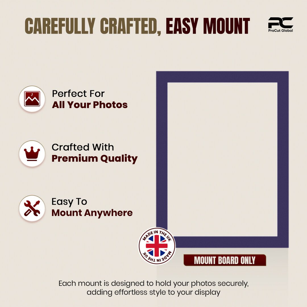 Damson 70x50cm Picture Mount With 60x40cm Aperture | Acid-Free Picture Mount Board thumbnail 7