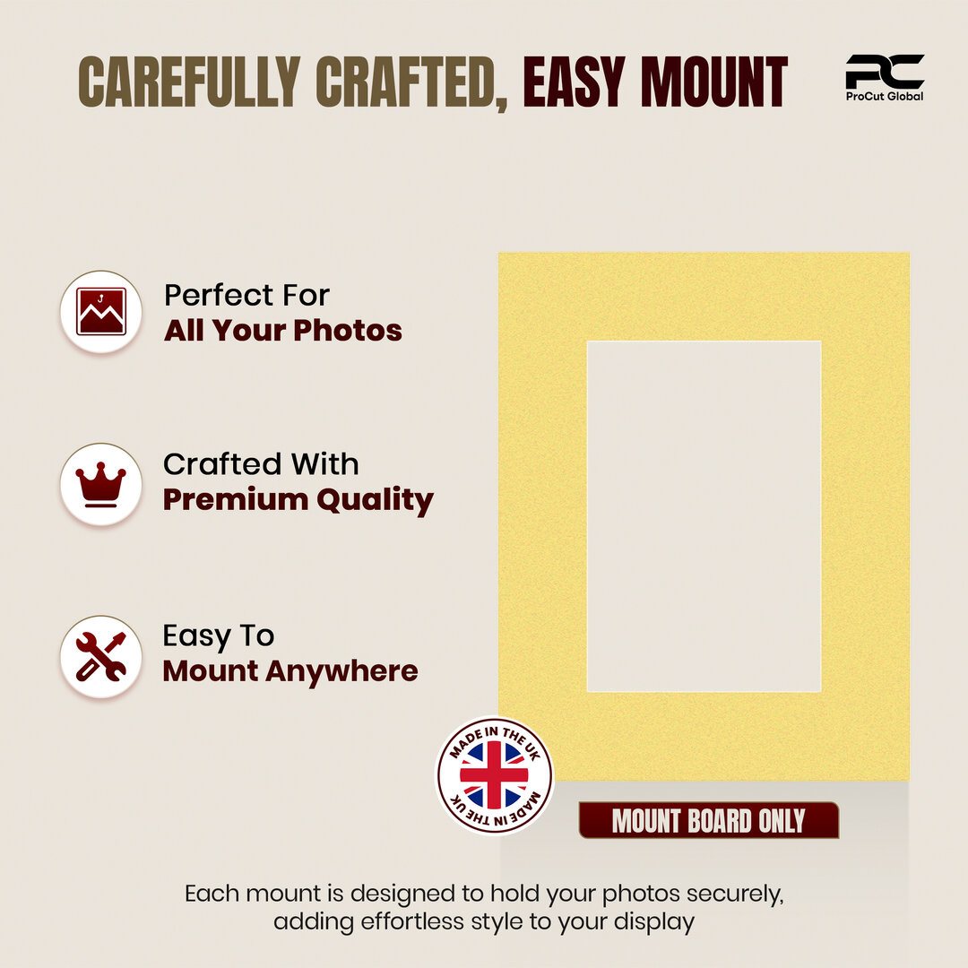 Primrose 9x7" Picture Mount With 6x4" Aperture | Acid-Free Picture Mount Board thumbnail 7