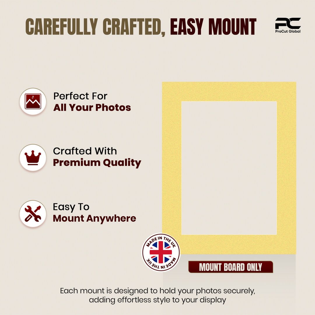 Primrose 9x7" Picture Mount With 7x5" Aperture | Acid-Free Mat Board For Picture Frames thumbnail 7