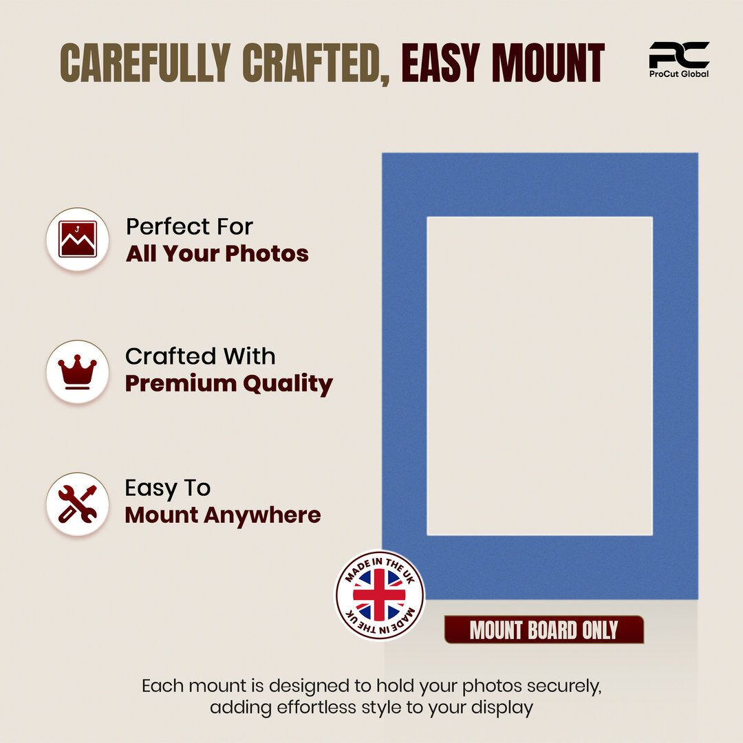 Pacific Blue A3 Picture Mount With A4 Aperture | Acid-Free Mat Board For Photos & Artwork thumbnail 7
