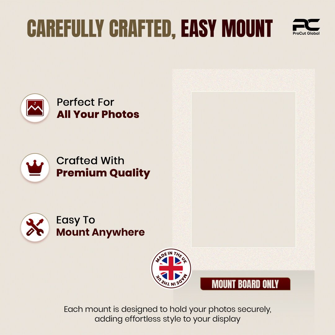 Antique White A4 Picture Mount With 9x6" Aperture | Acid-Free Mat Board For Picture Frames thumbnail 7