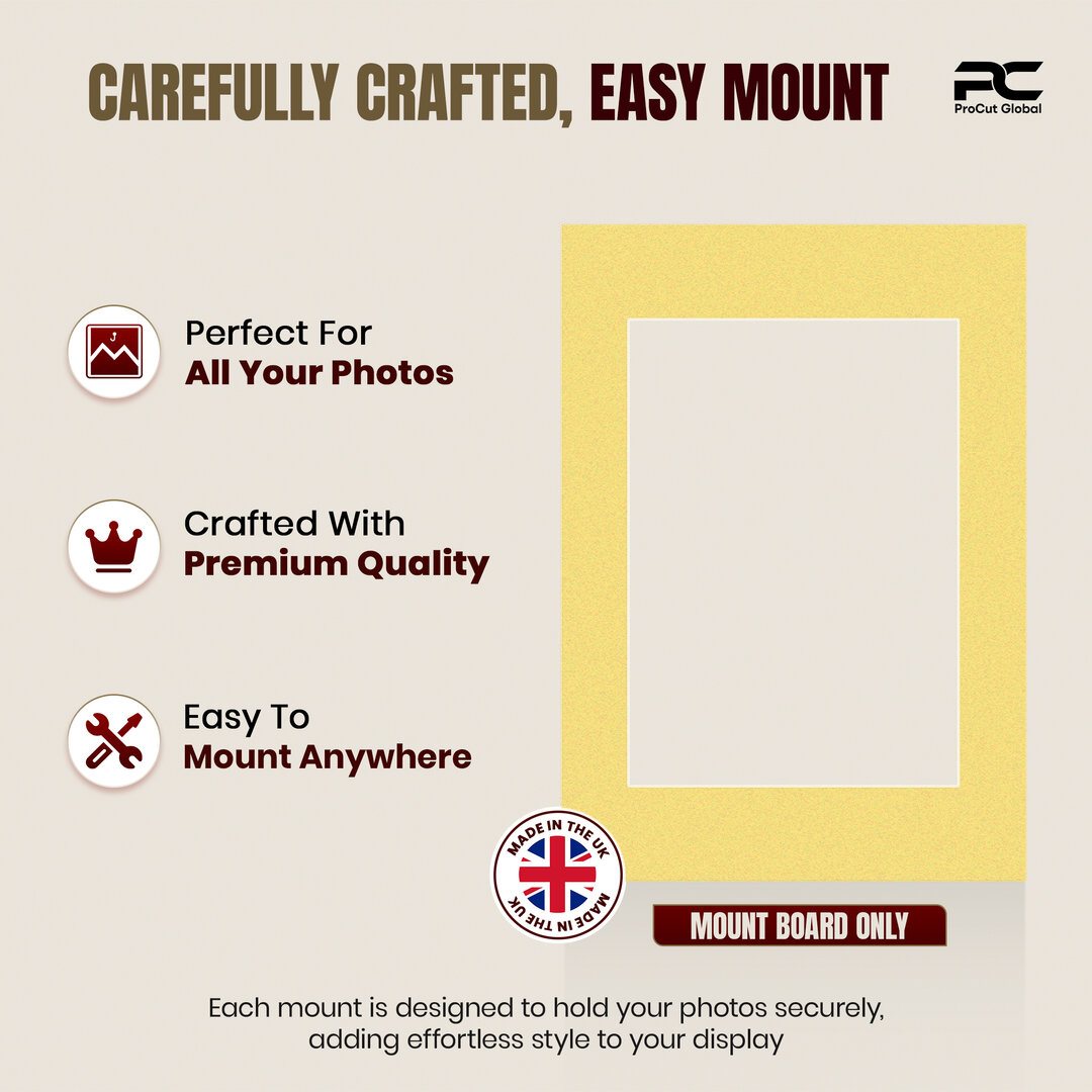 Primrose A4 Picture Mount With A5 Aperture | Acid-Free Mat Board For Picture Frames thumbnail 7